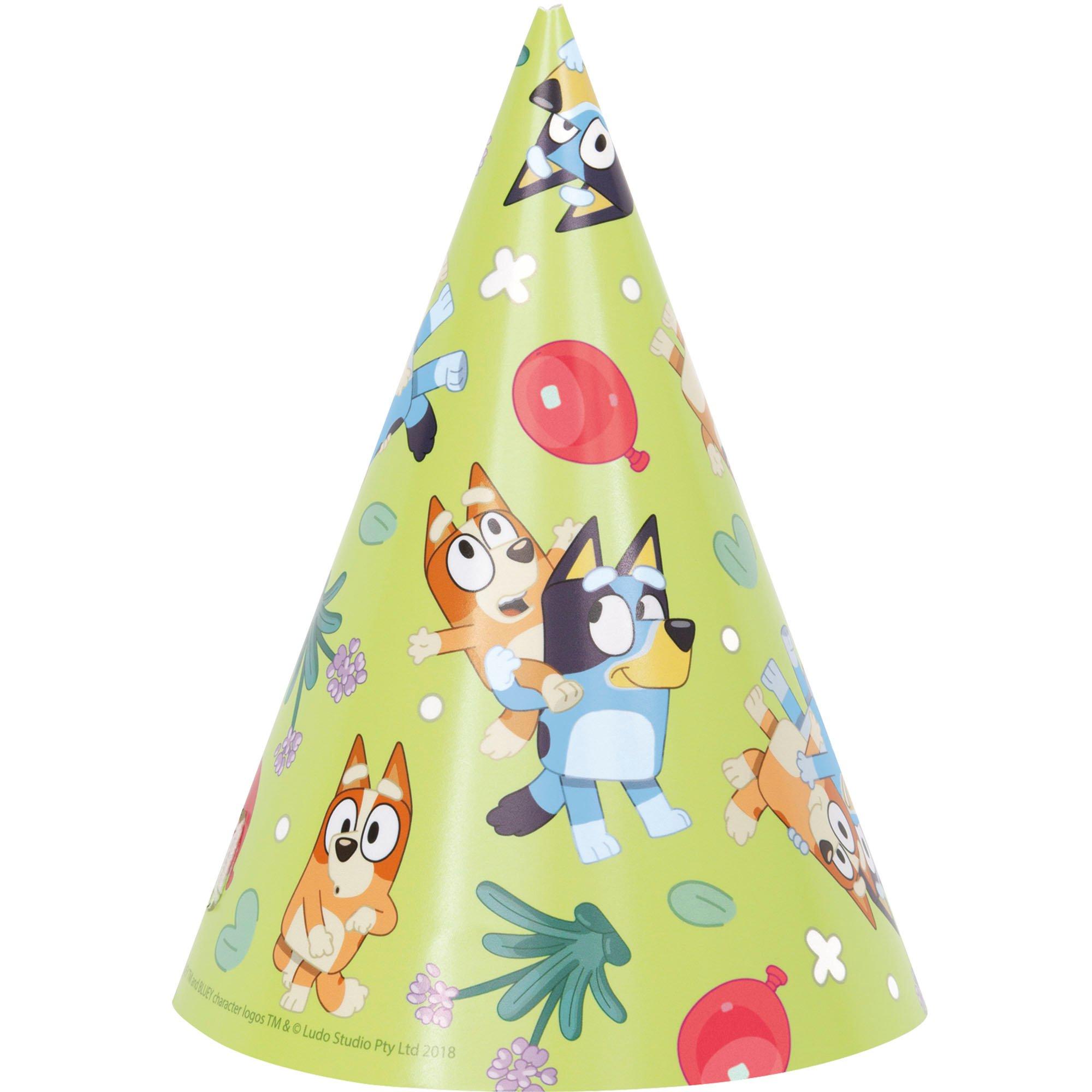 Bluey Party Hats, 8ct