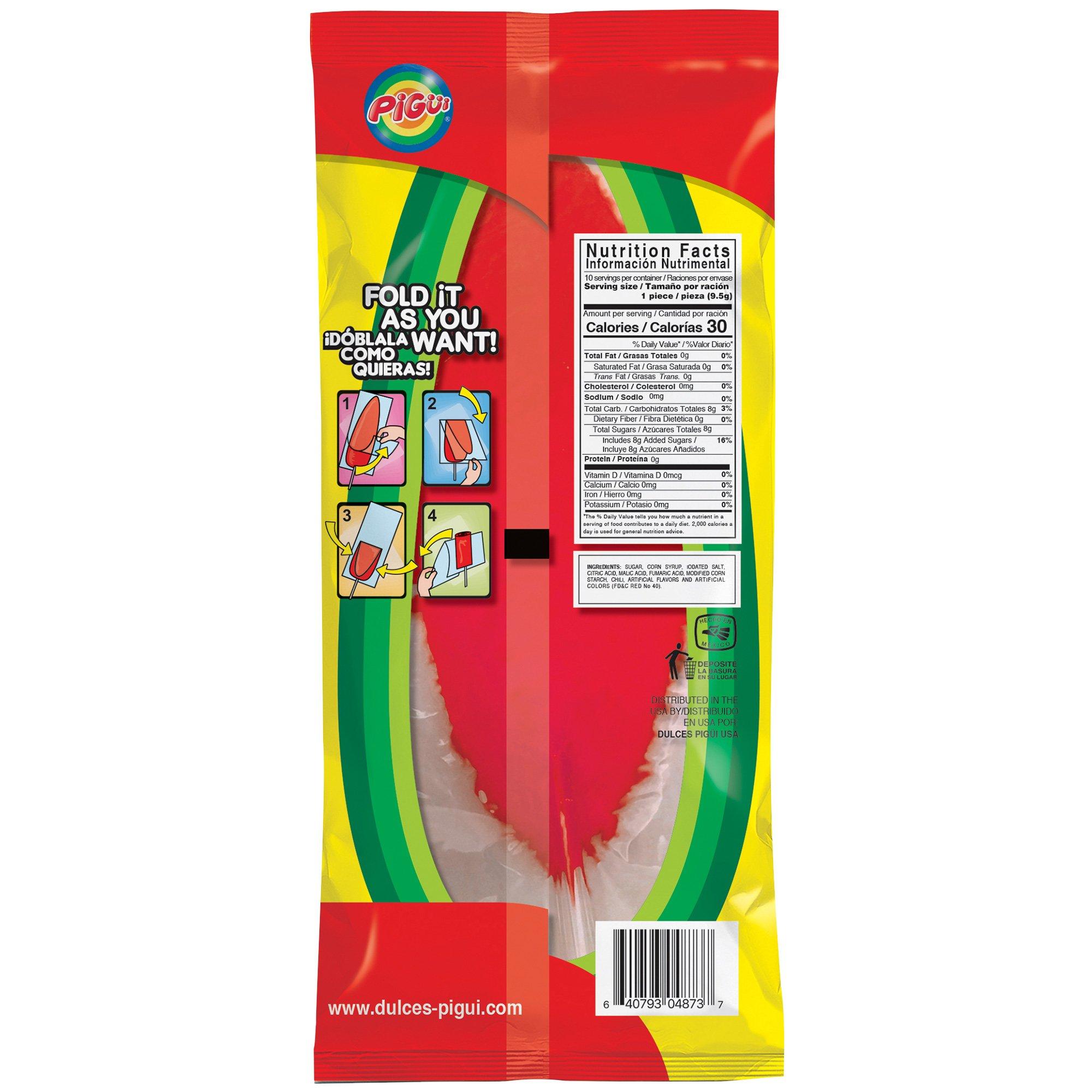 Pigui Slaps Lollipops, 3.33oz,10ct - Assorted Fruity Flavors