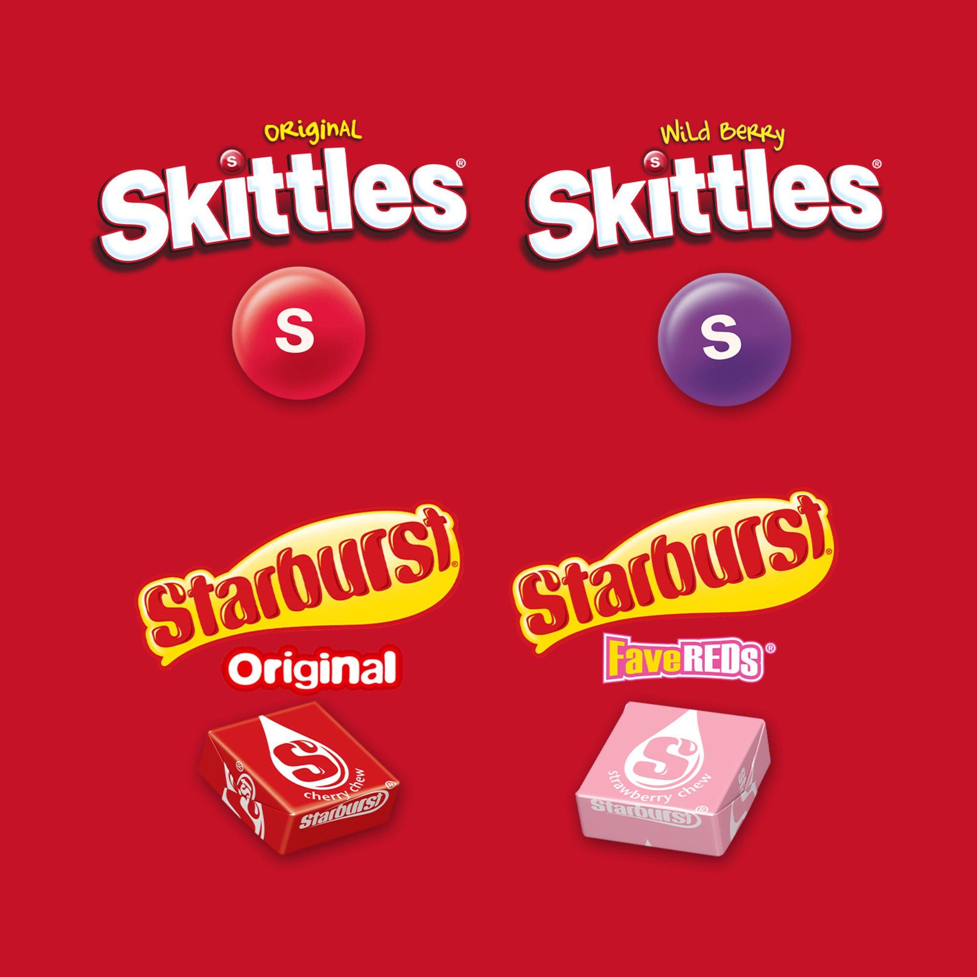 Starburst & Skittles Fun Size Assortment, Jumbo Pack, 32.28oz