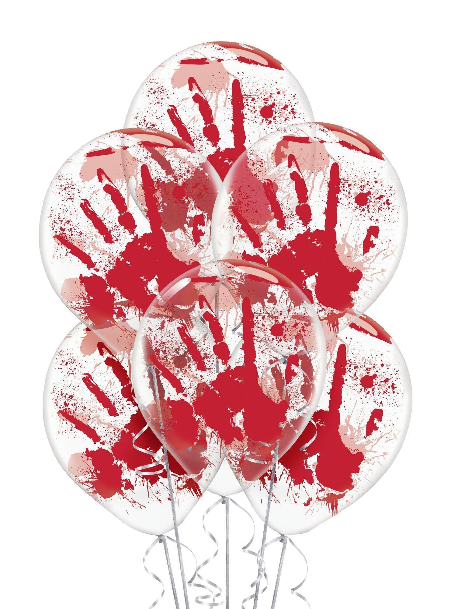 Blood Splatter Latex & Plastic Balloon Bouquet, 9pc