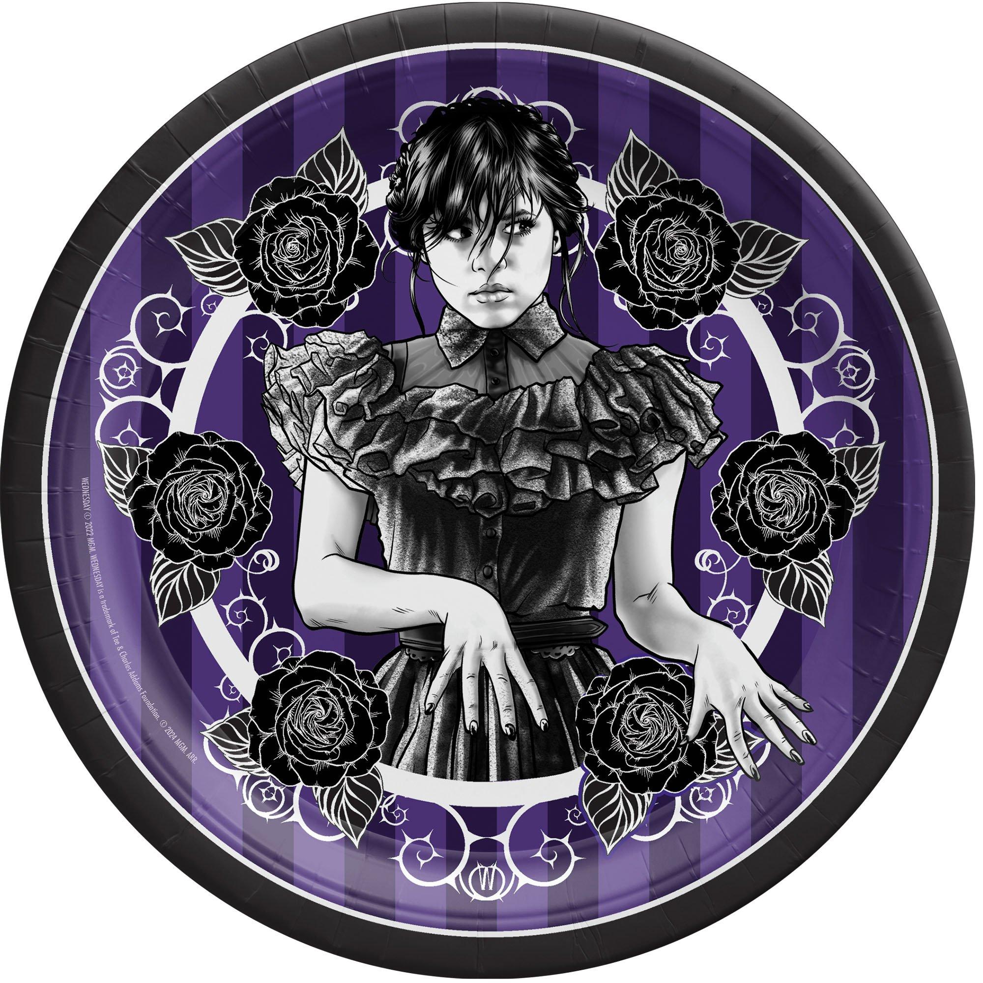 Wednesday Addams Paper Lunch Plates, 8ct - Wednesday TV Series