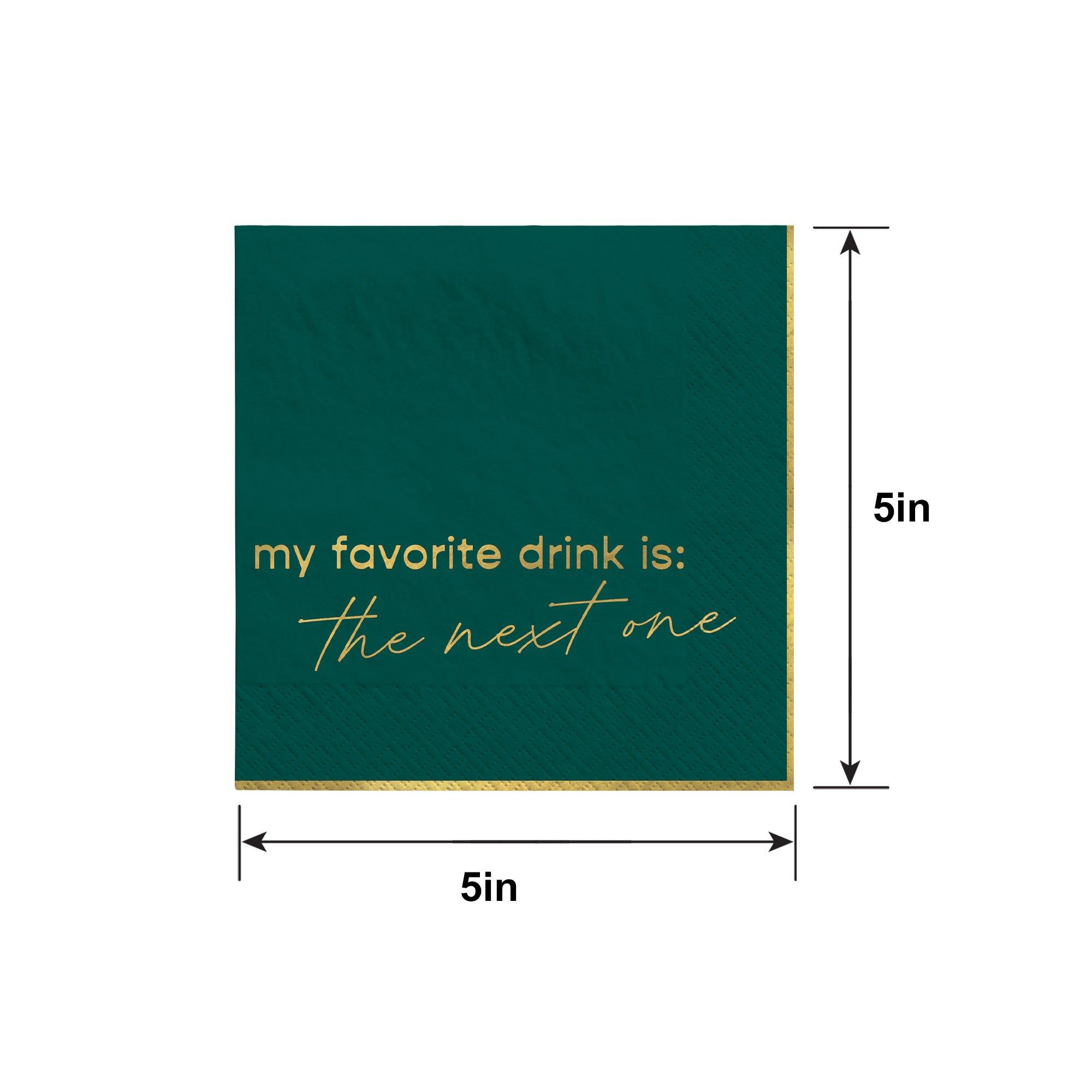 My Favorite Drink Beverage Napkin, 5in, 20ct