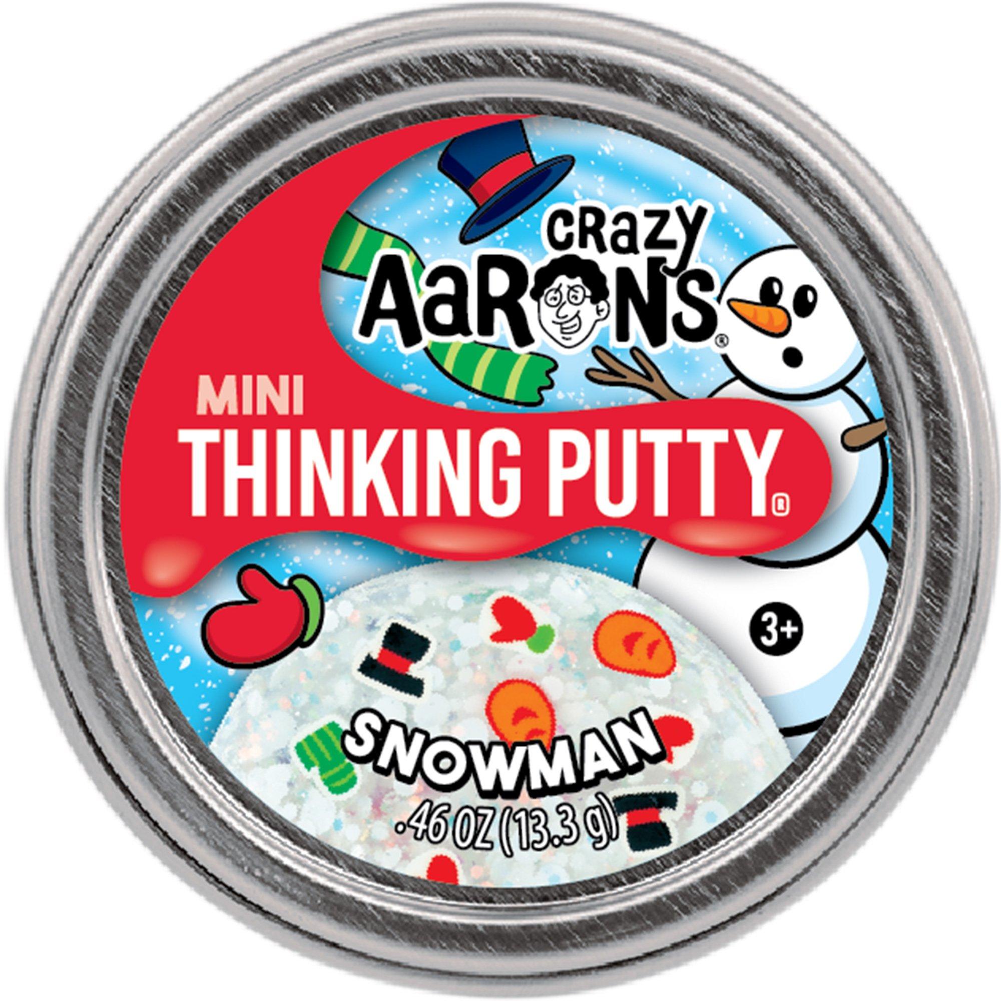 Snowman Mini Thinking Putty Tin, 0.46oz - Crazy Aaron's