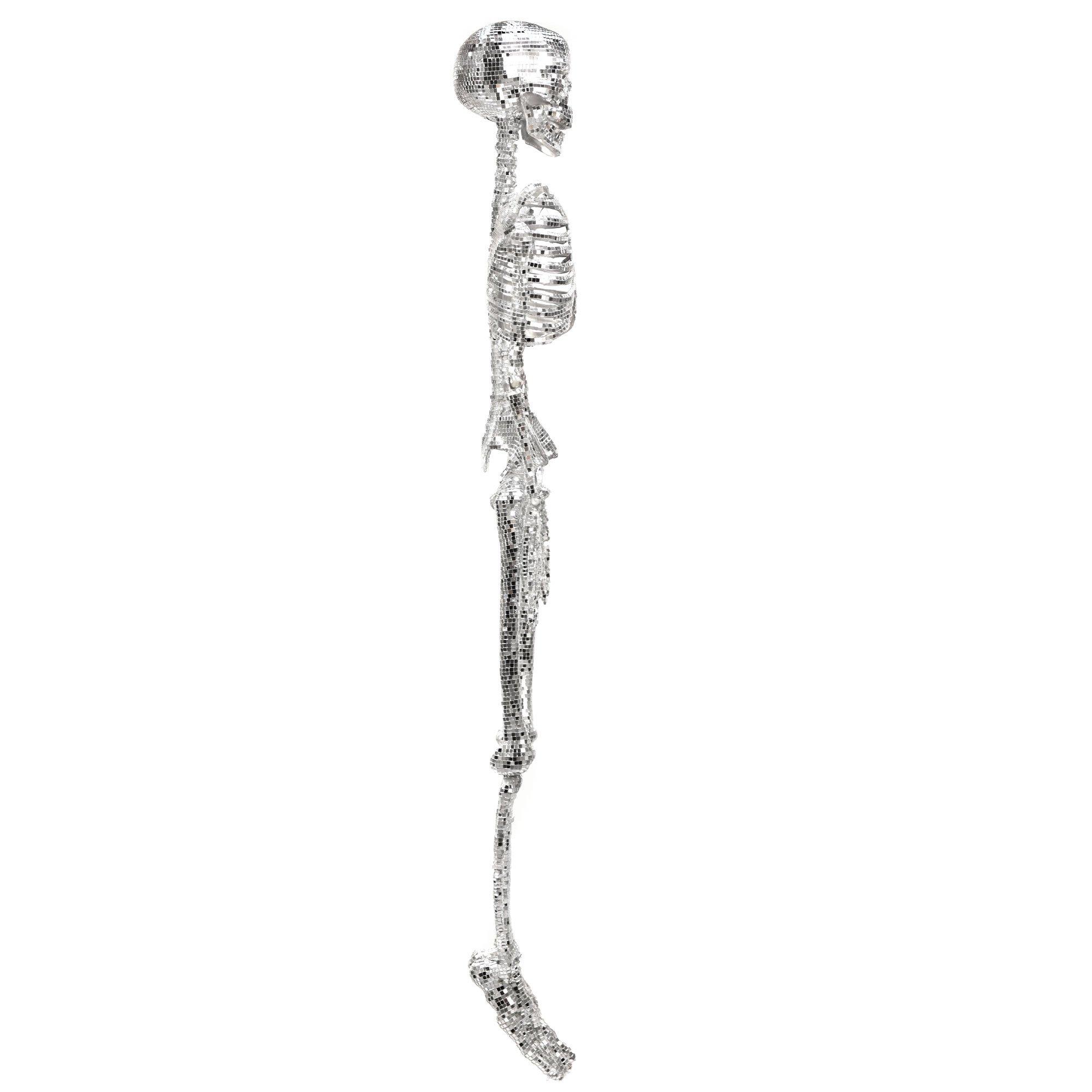Baby Disco the Hanging Poseable Disco Mirror Skeleton, 3ft - Halloween Decoration
