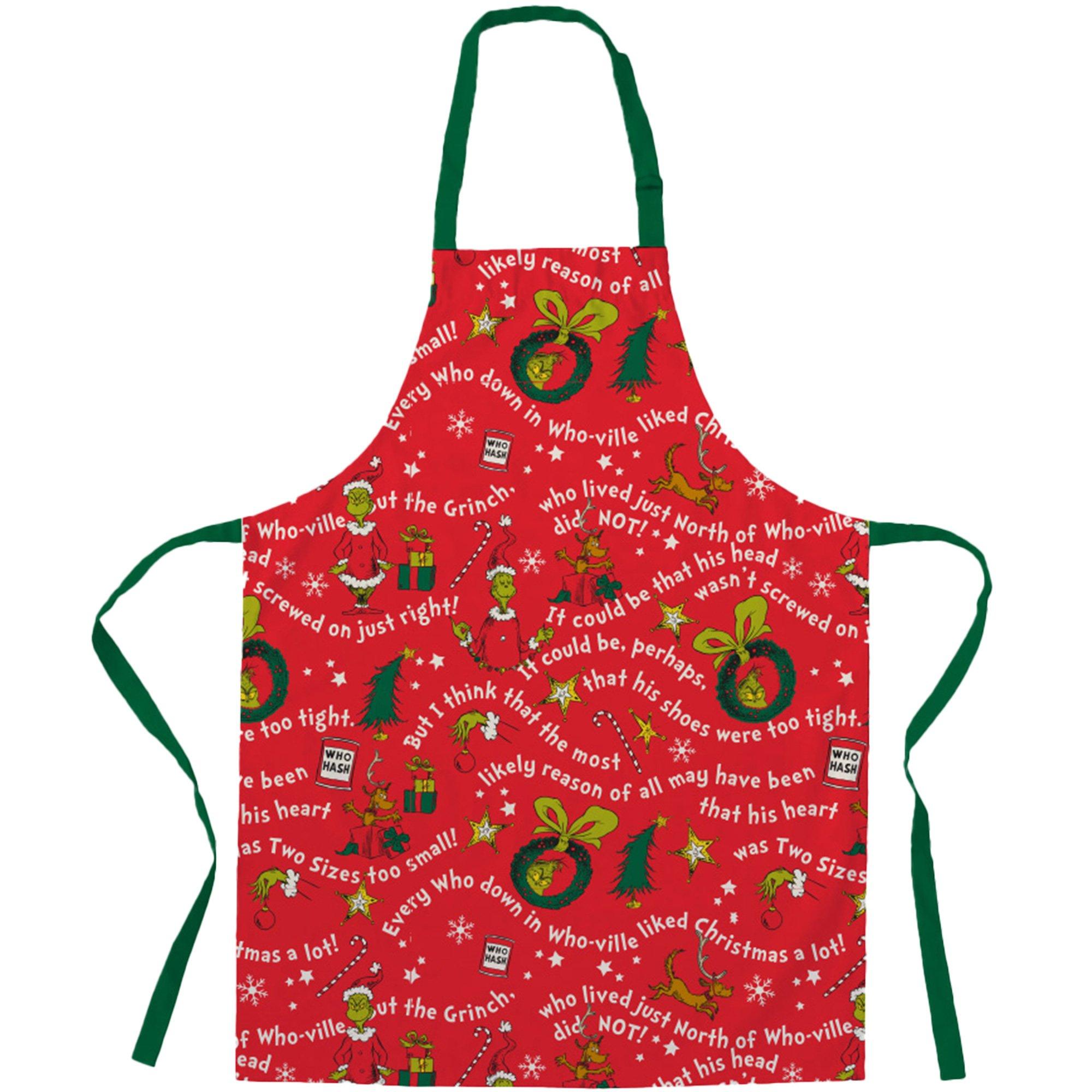 Adult Grinch Cotton Apron