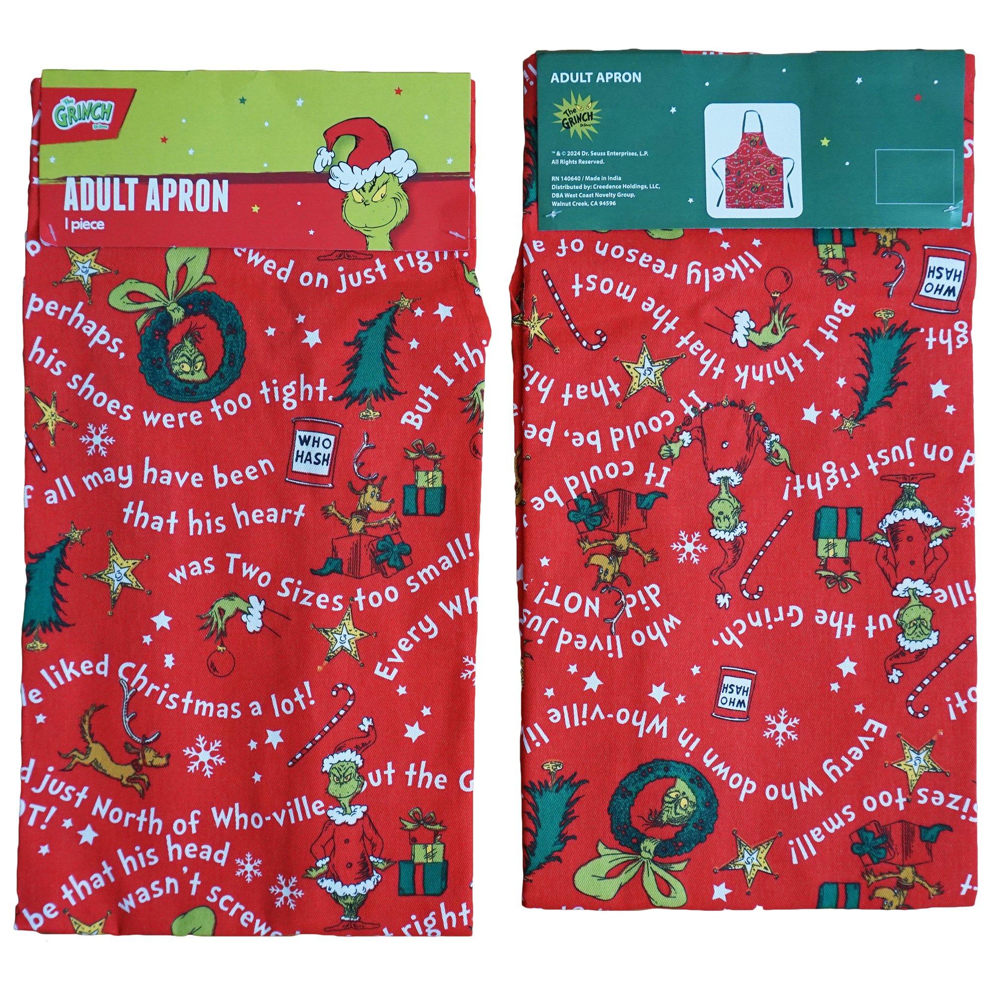 Adult Grinch Cotton Apron