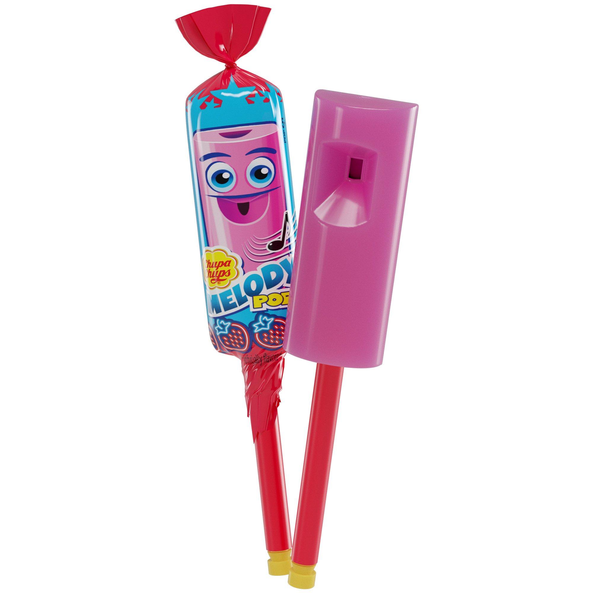 Chupa Chups Melody Pop Lollipop - Blue Raspberry, Strawberry or Watermelon