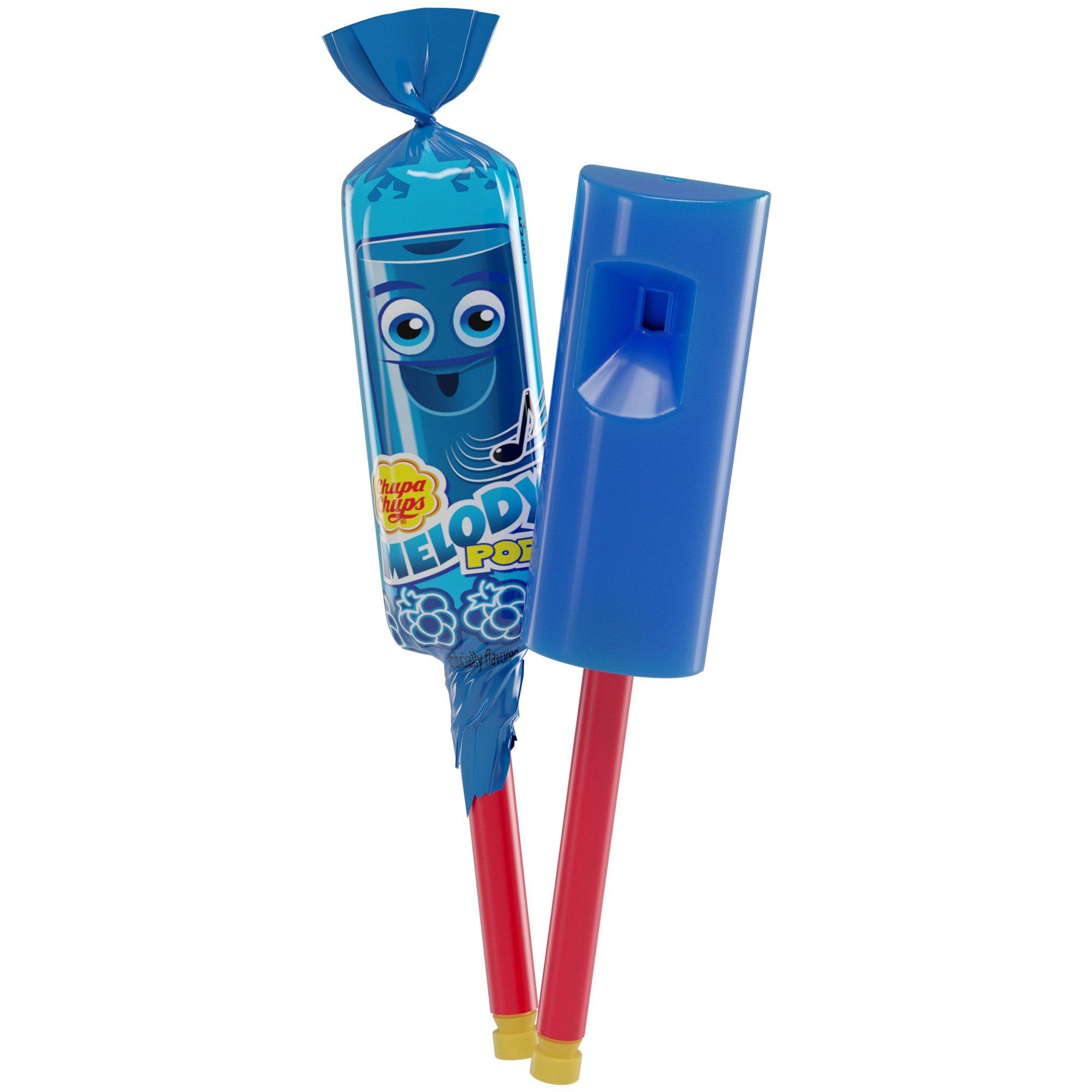 Chupa Chups Melody Pop Lollipop - Blue Raspberry, Strawberry or Watermelon