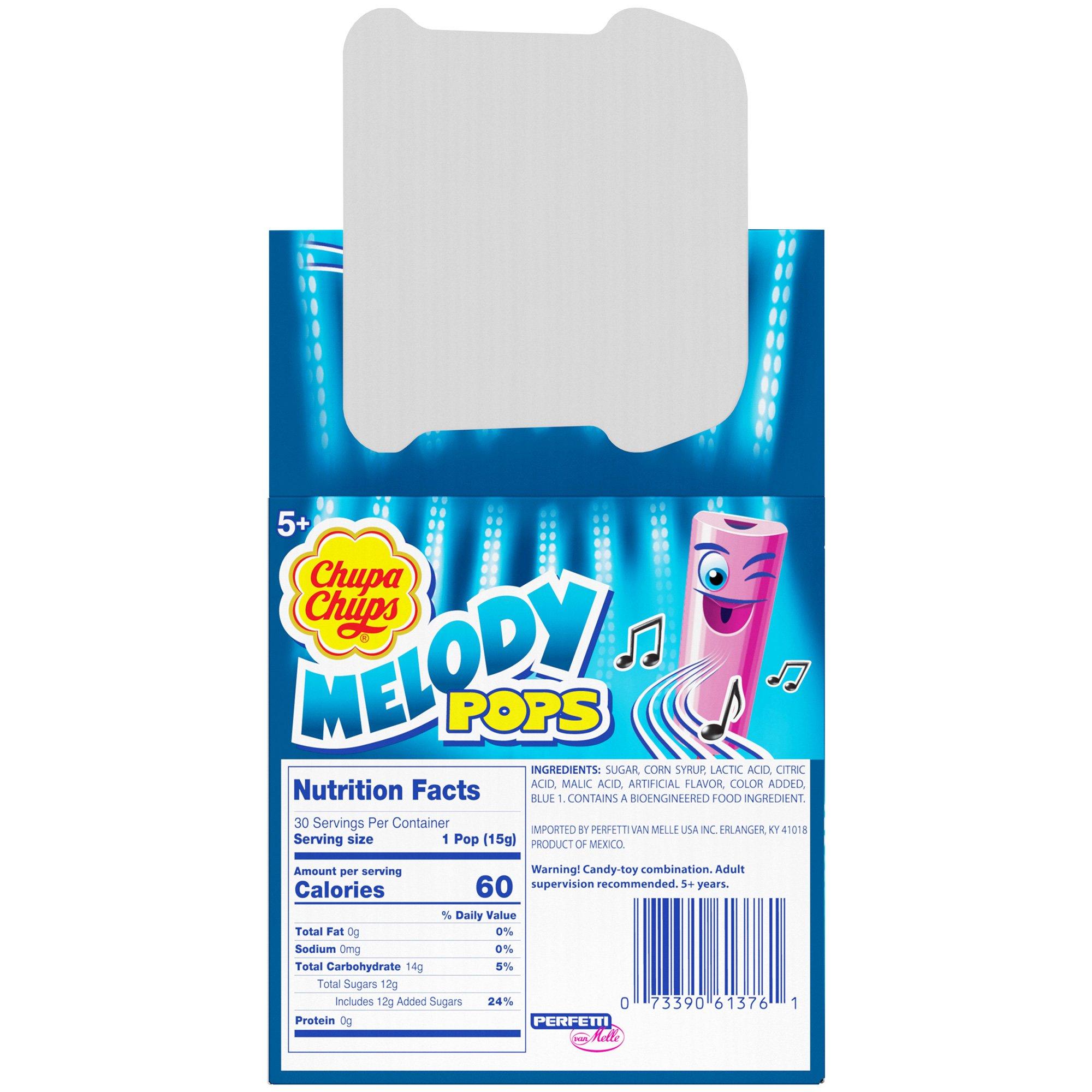 Chupa Chups Melody Pop Lollipop - Blue Raspberry, Strawberry or Watermelon