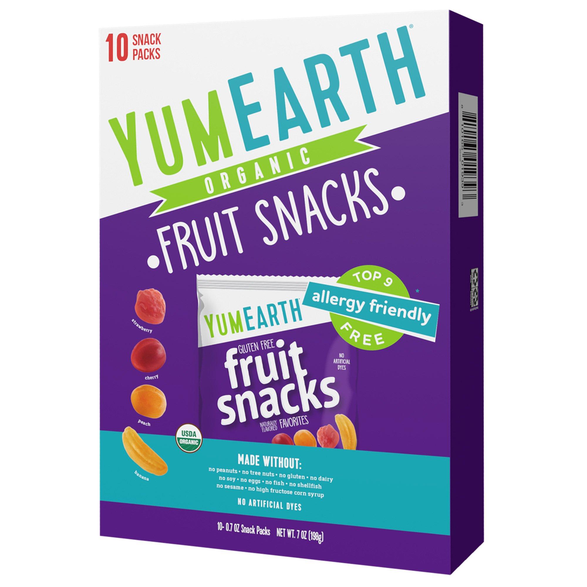 YumEarth Organic Fruit Snacks, 10 Pouches - Original Flavors