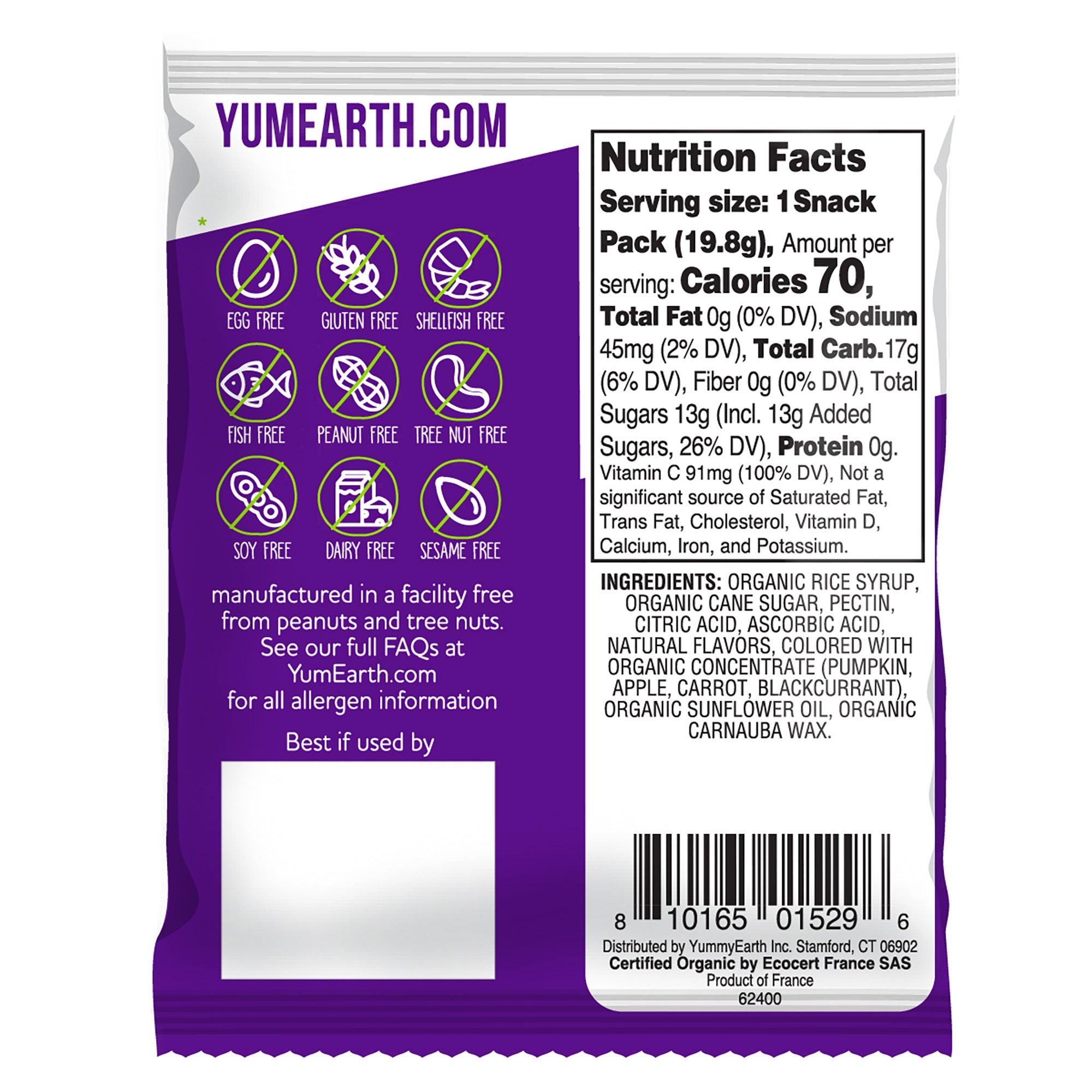 YumEarth Organic Fruit Snacks, 10 Pouches - Original Flavors