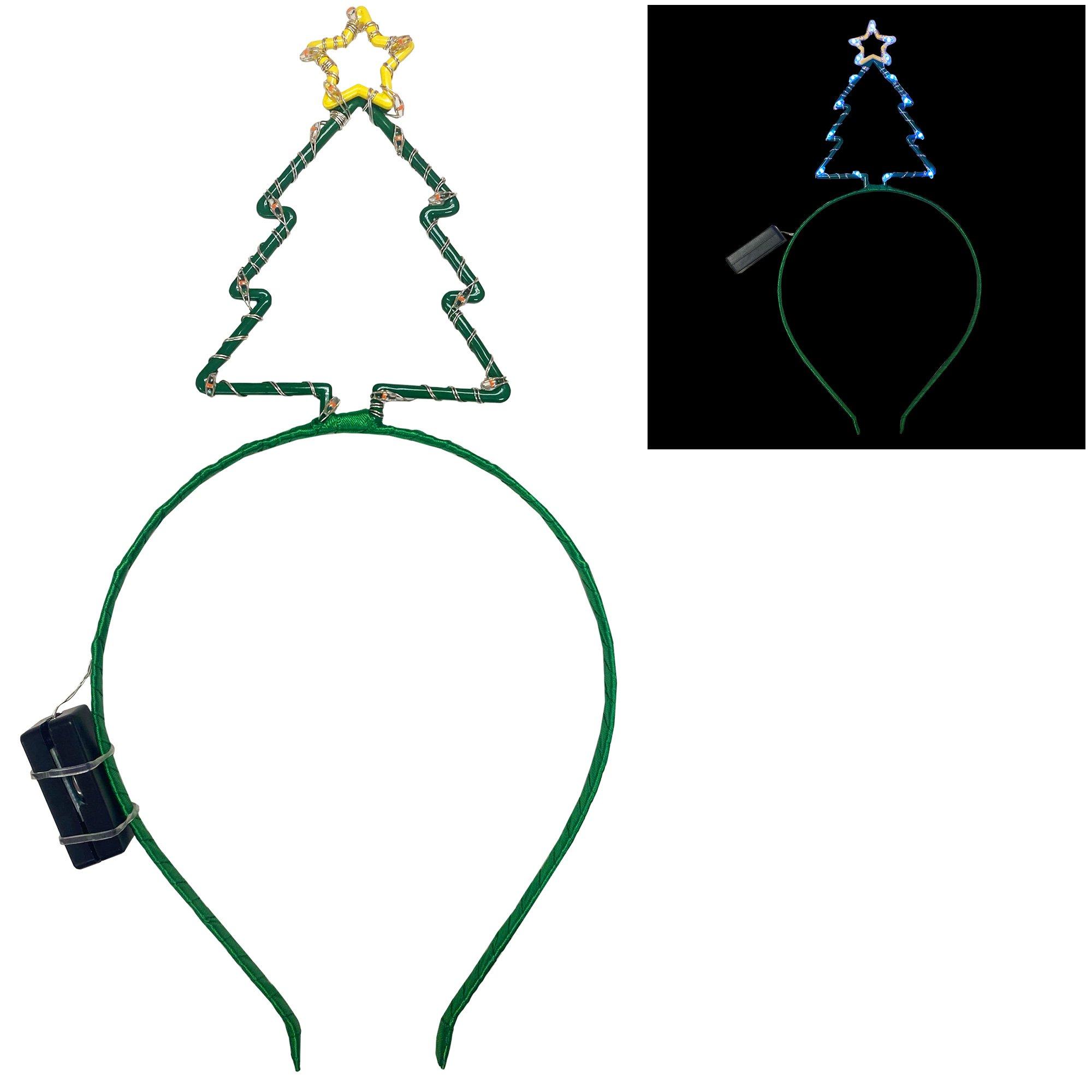 Light-Up Christmas Tree Outline Headband