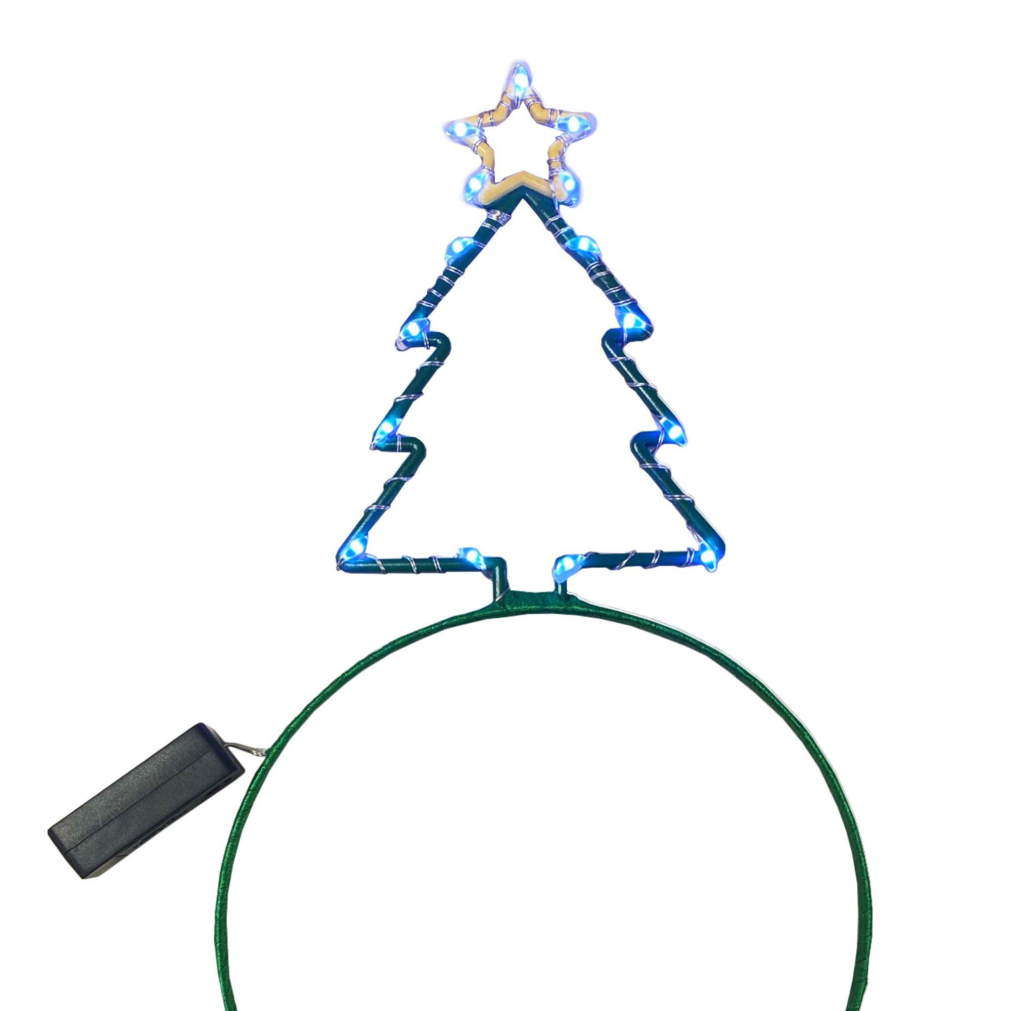 Light-Up Christmas Tree Outline Headband