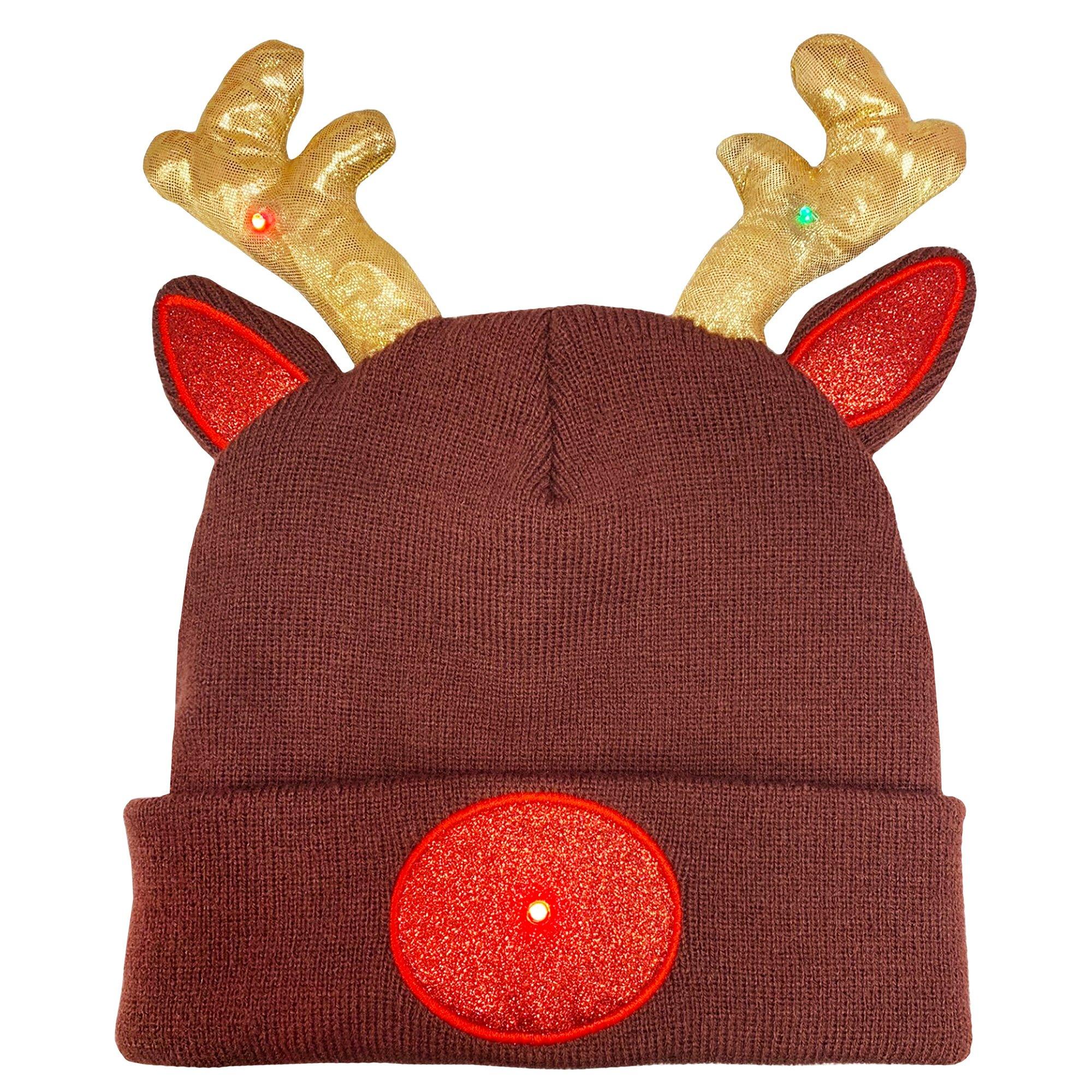 Light-Up Reindeer Beanie