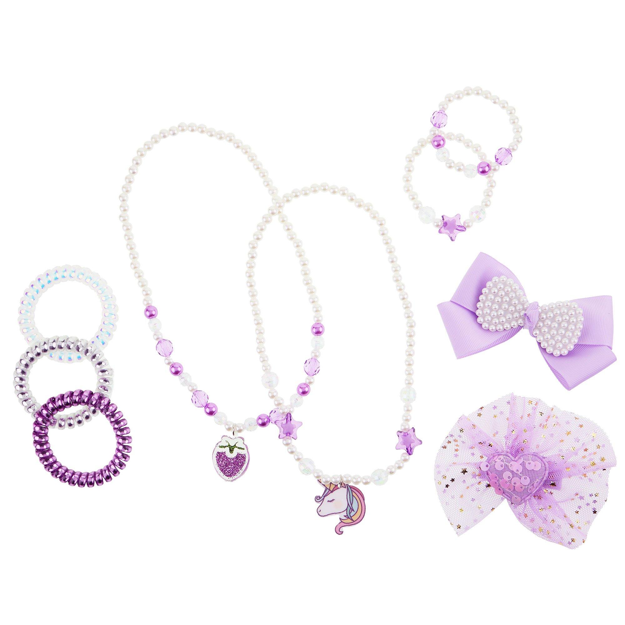 Purple Hair & Jewelry Set, 9pc