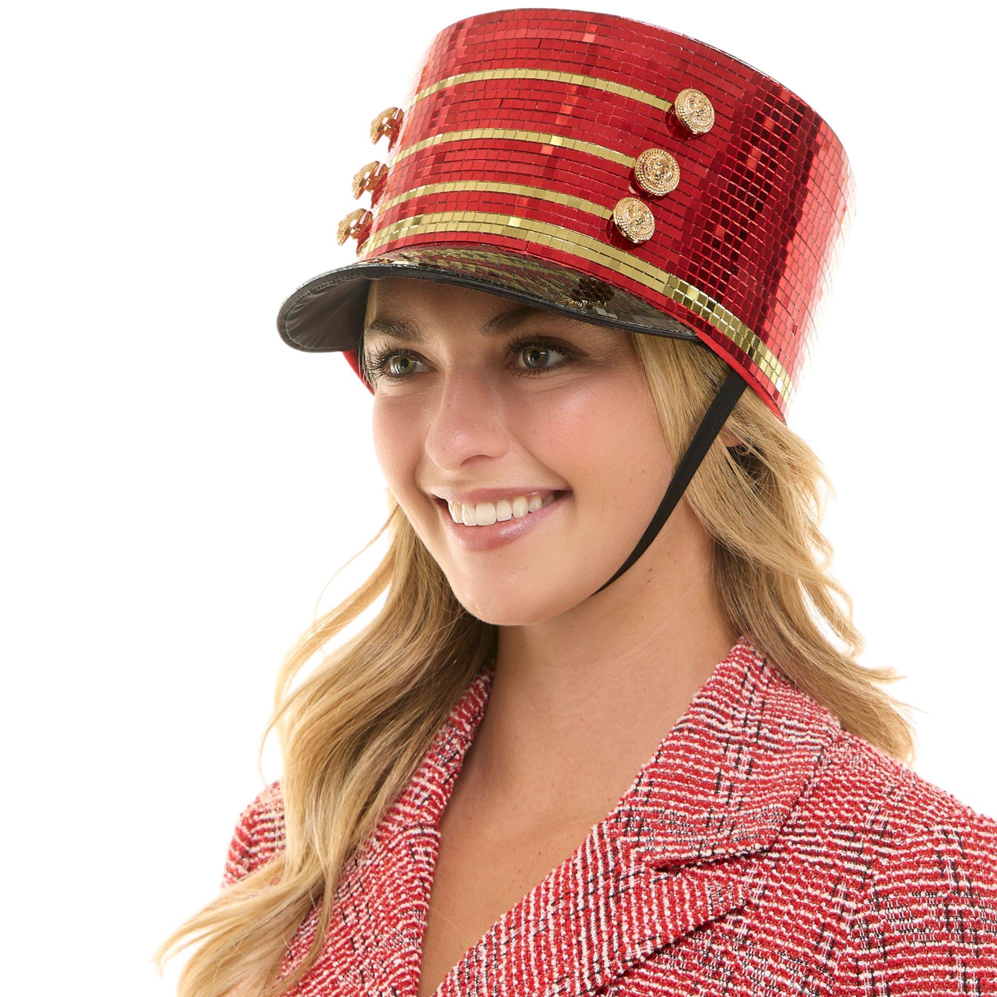 Adult Red Nutcracker Mirror Ball Hat