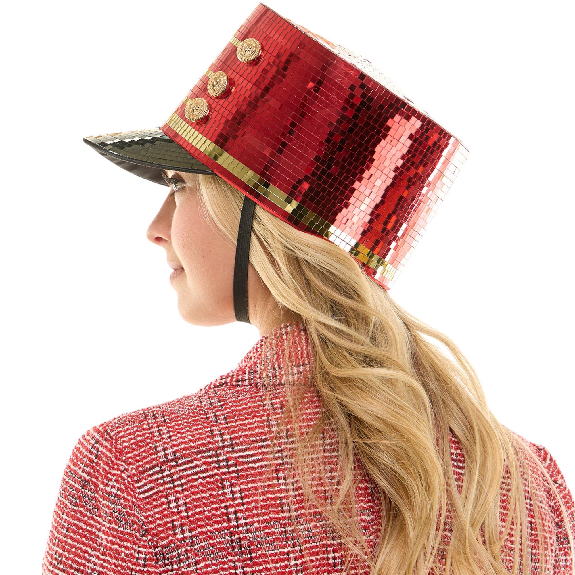 Adult Red Nutcracker Mirror Ball Hat