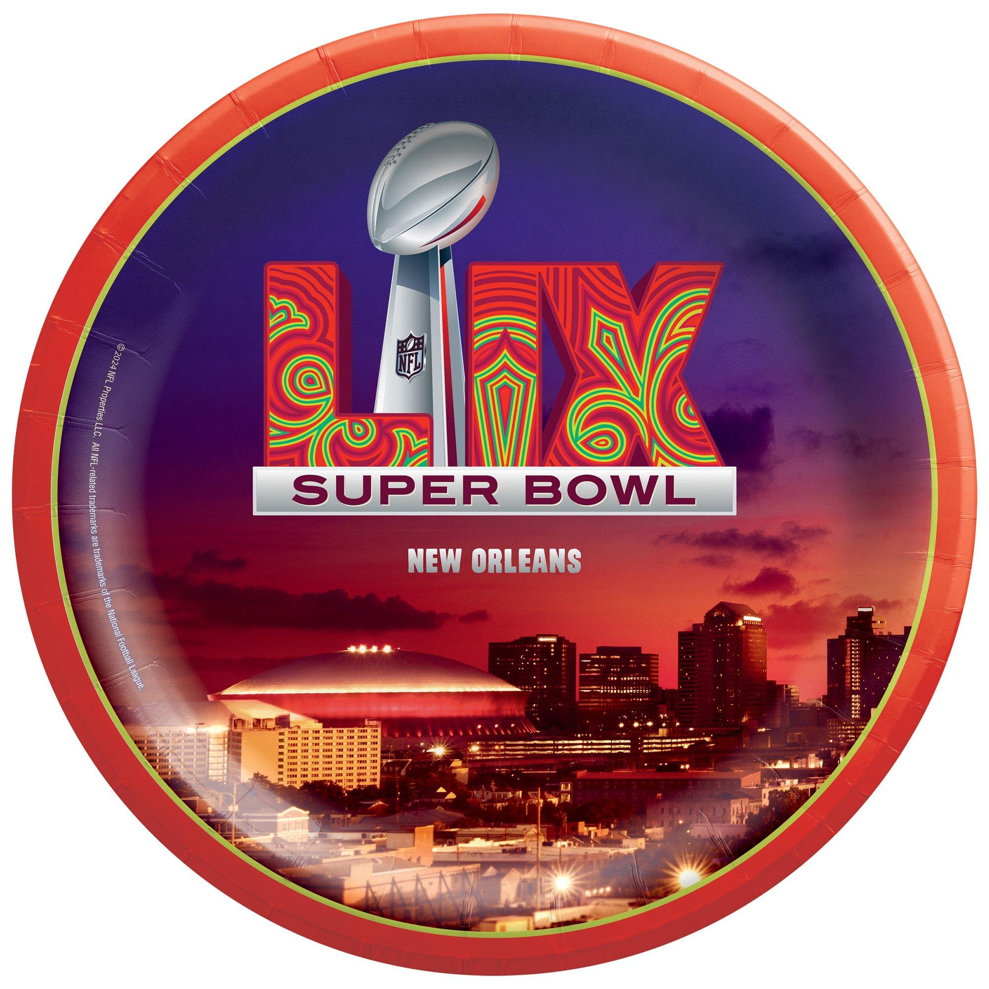 Super Bowl LIX Paper Dinner Plates, 10in, 20ct - NFL