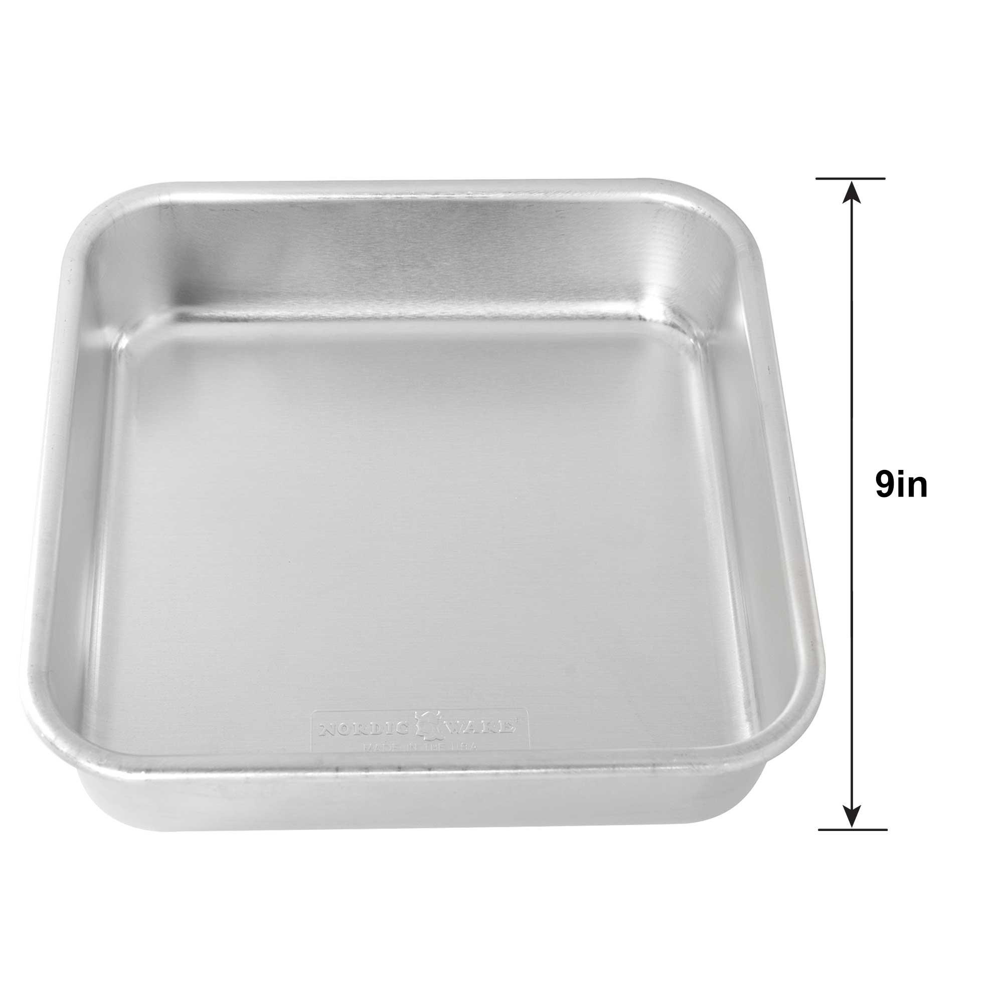 Nordic Ware Natural Aluminum Square Cake Pan, 9in x 9in