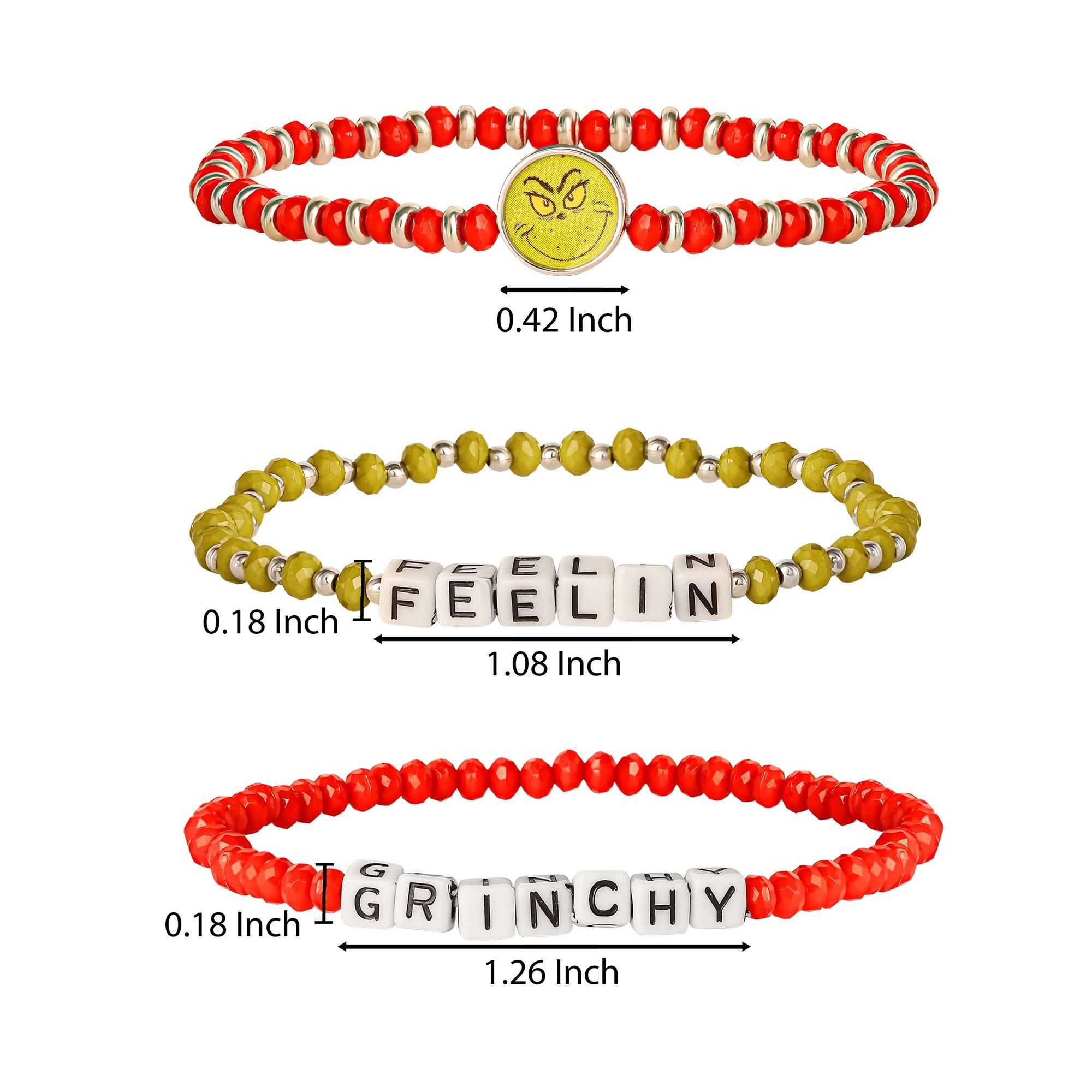 Feeling Grinchy Beaded Bracelet Set, 3pc - Dr. Seuss