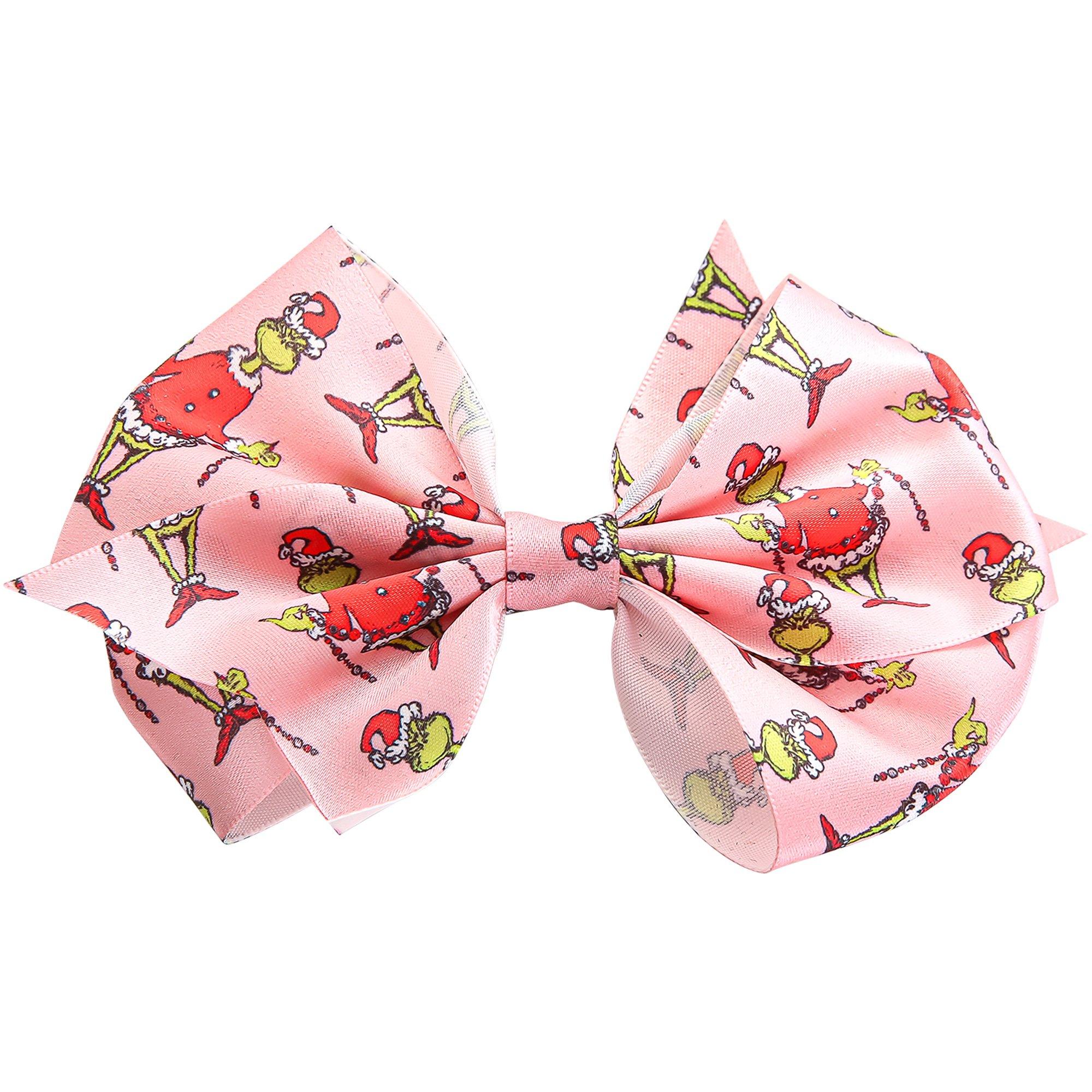 Pink Grinch Hair Bow - Dr. Seuss