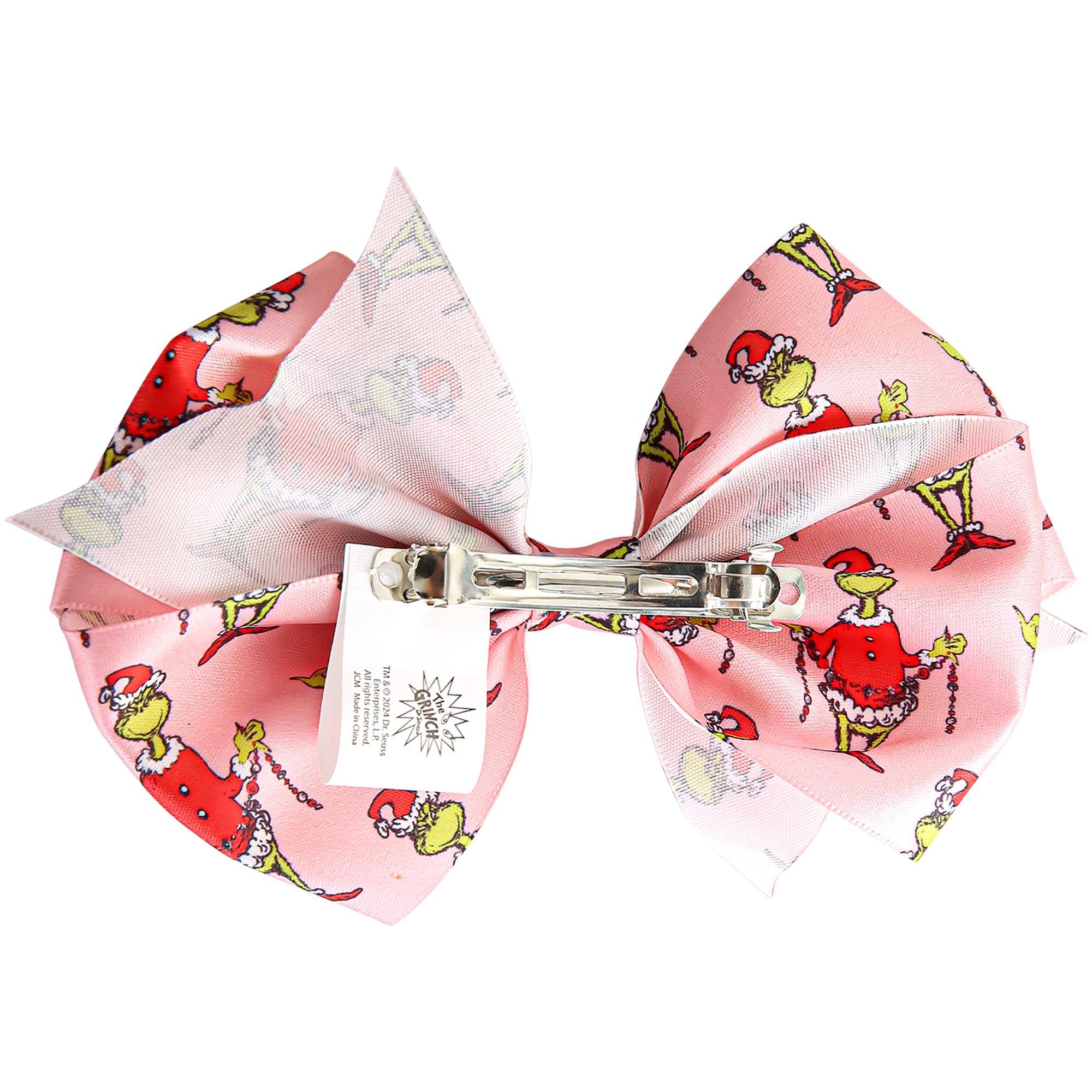 Pink Grinch Hair Bow - Dr. Seuss