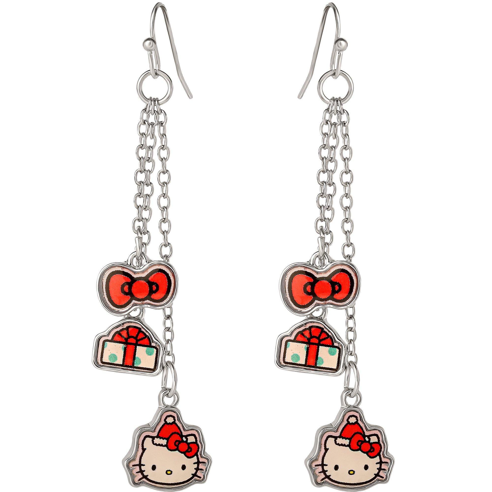 Hello Kitty Christmas Drop Earrings, 1 Pair - Sanrio