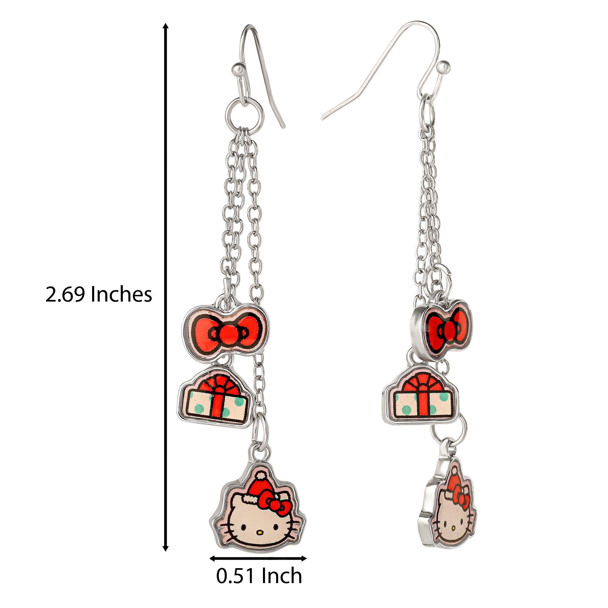 Hello Kitty Christmas Drop Earrings, 1 Pair - Sanrio