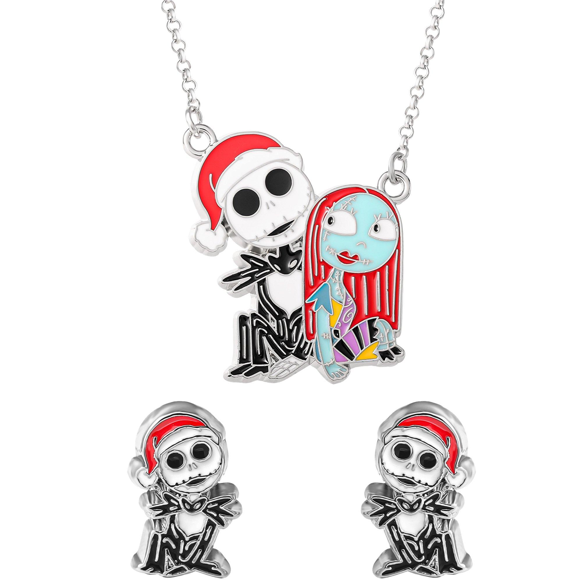 Jack & Sally Necklace & Earring Set - Disney The Nightmare Before Christmas