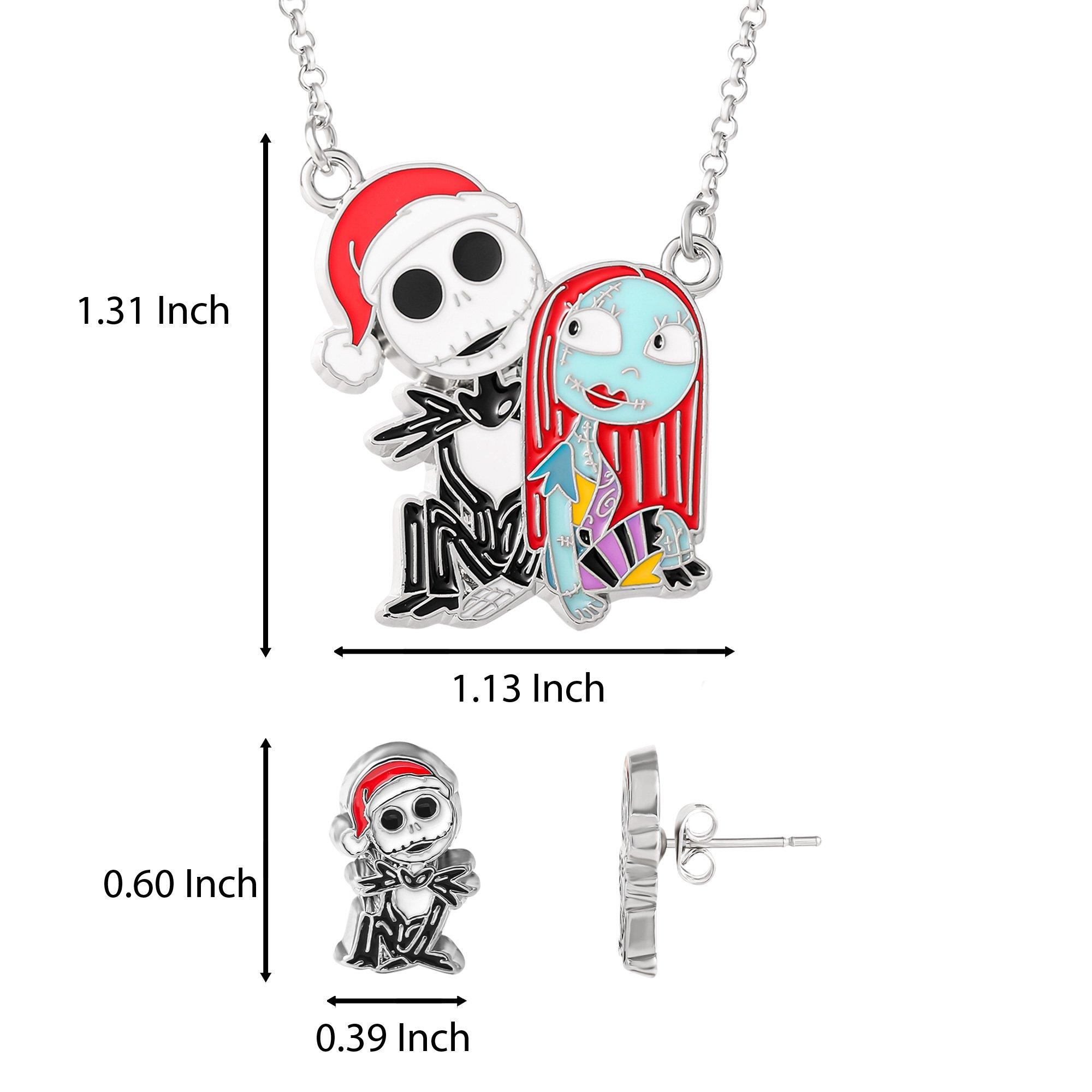 Jack & Sally Necklace & Earring Set - Disney The Nightmare Before Christmas