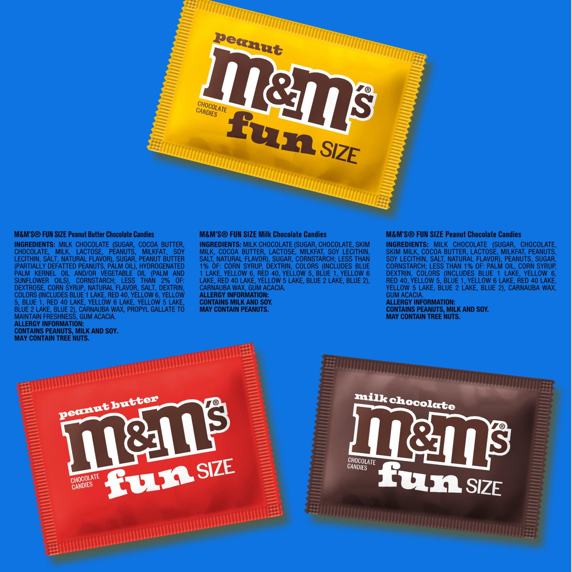 Halloween M&M's Fun Size Mix, Party Size, 19.41oz - Milk Chocolate, Peanut & Peanut Butter Chocolate