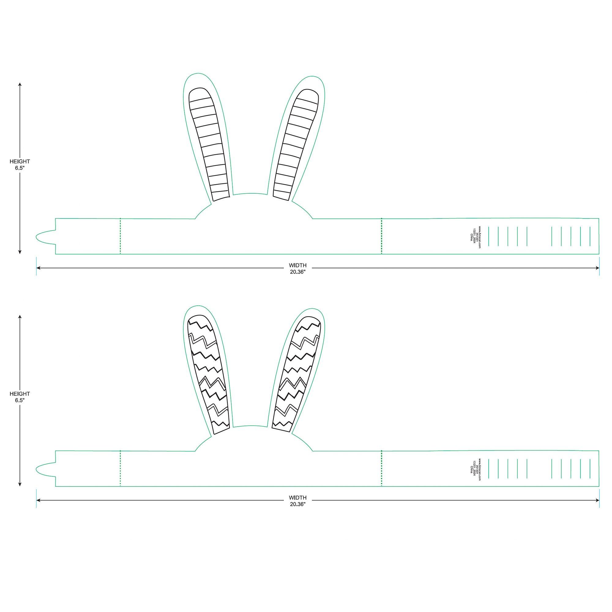 Color Your Own Easter Bunny Ears Headbands, 12ct