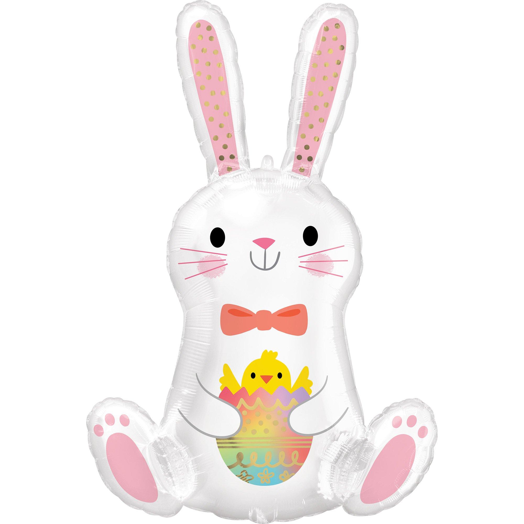 Bunny Love Easter Bunny-Shaped Foil Balloon, 21in x 33in