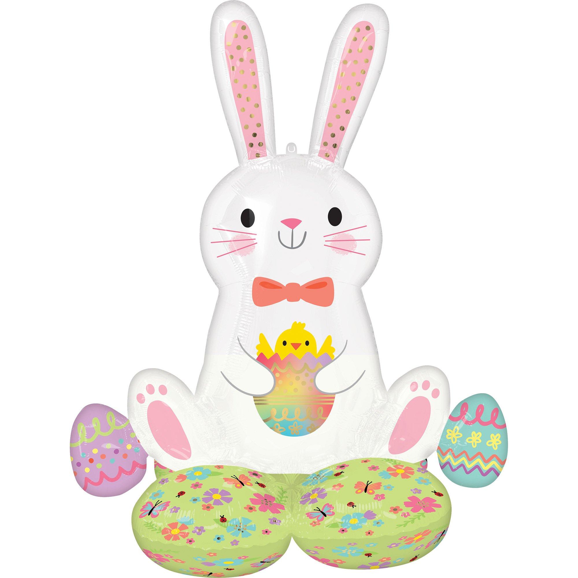 AirLoonz® Easter Bunny Foil Balloon, 3.75ft - Bunny Love