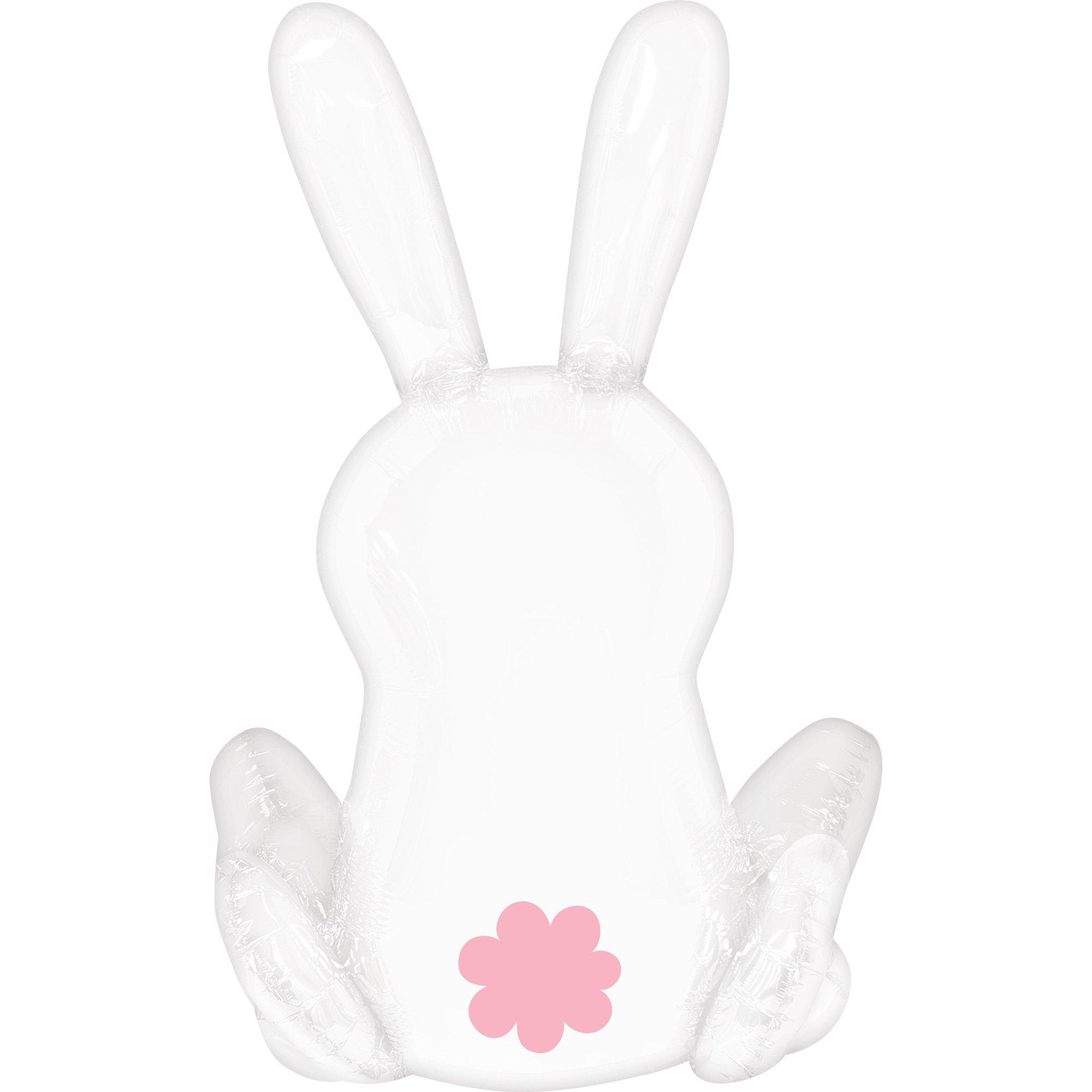 Air-Filled Sitting Easter Bunny Foil Balloon, 23in - Bunny Love