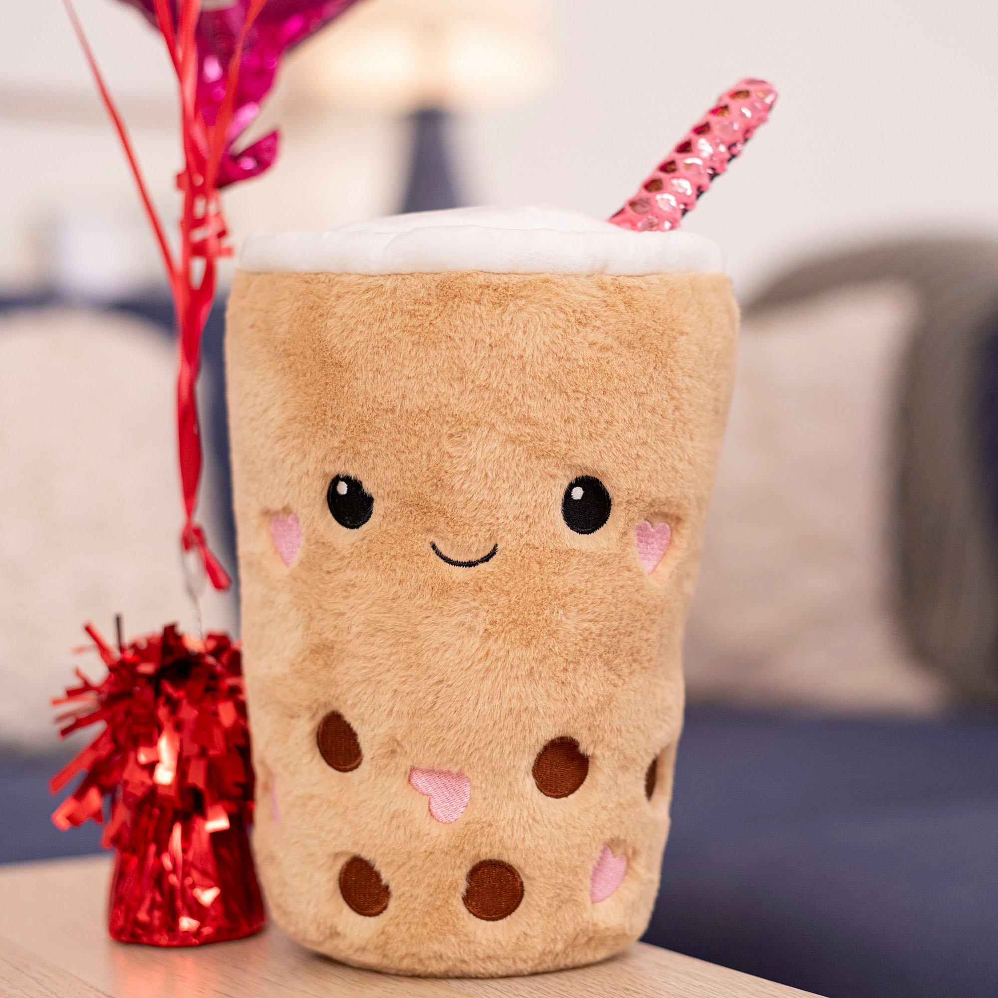 Valentine's Day Milk Tea Boba Cup Plush, 10in