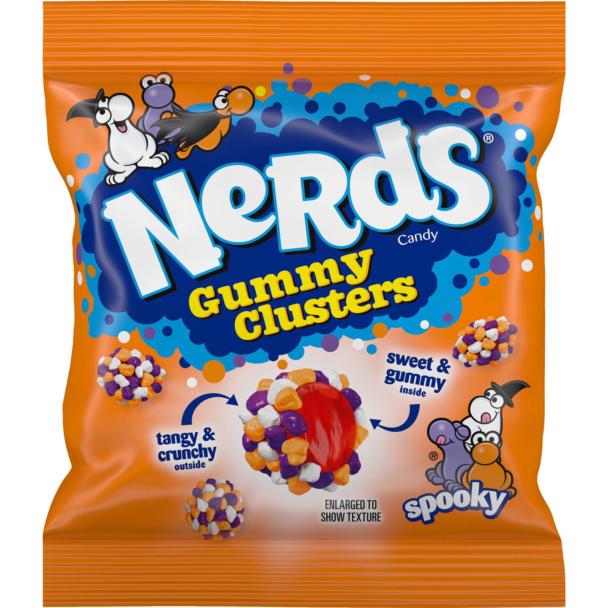 Nerds Gummy Clusters Halloween Variety Mix, 15oz, 30ct - Rainbow, Spooky & Very Berry