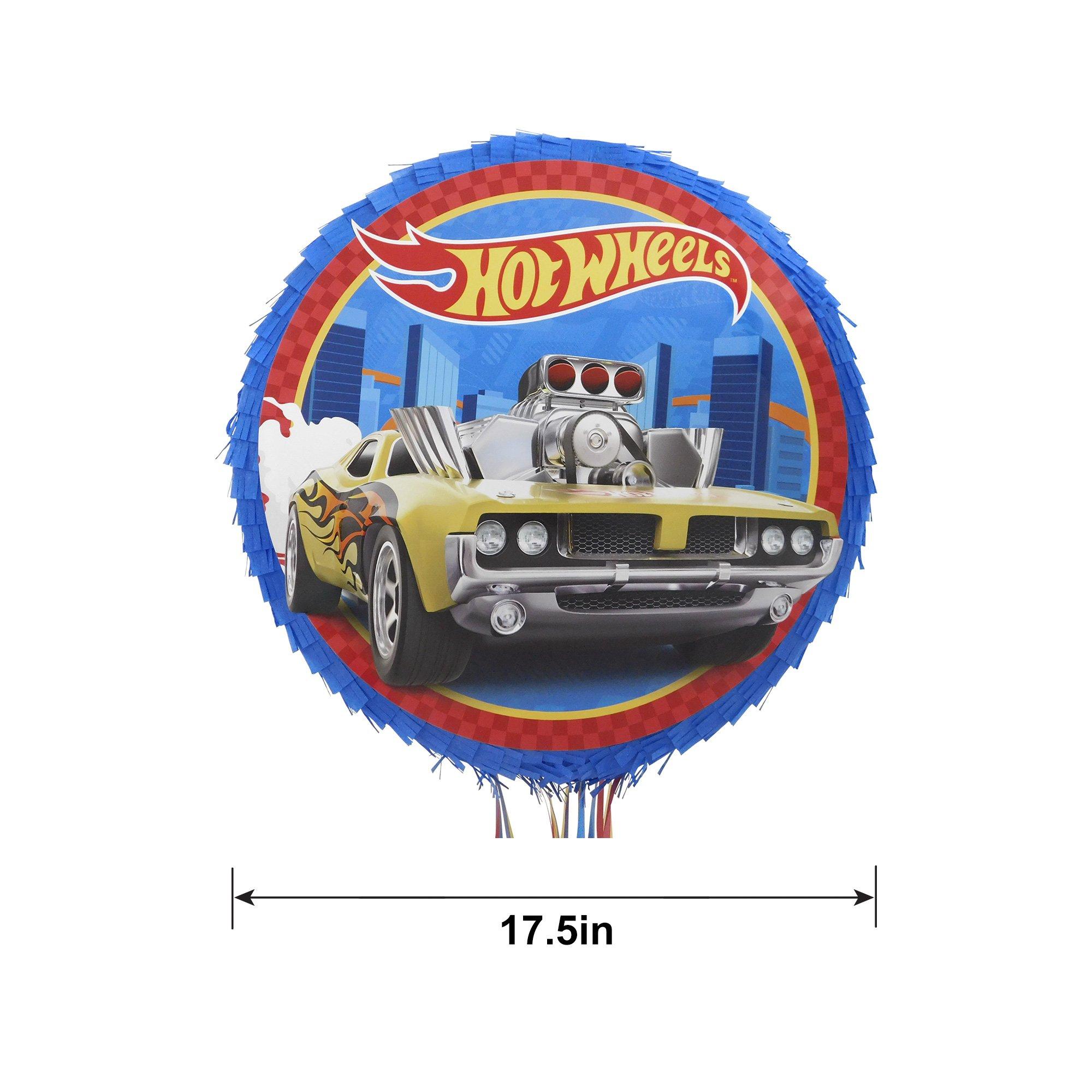 Pull String Hot Wheels Cardstock & Tissue Paper Pinata, 17.5in