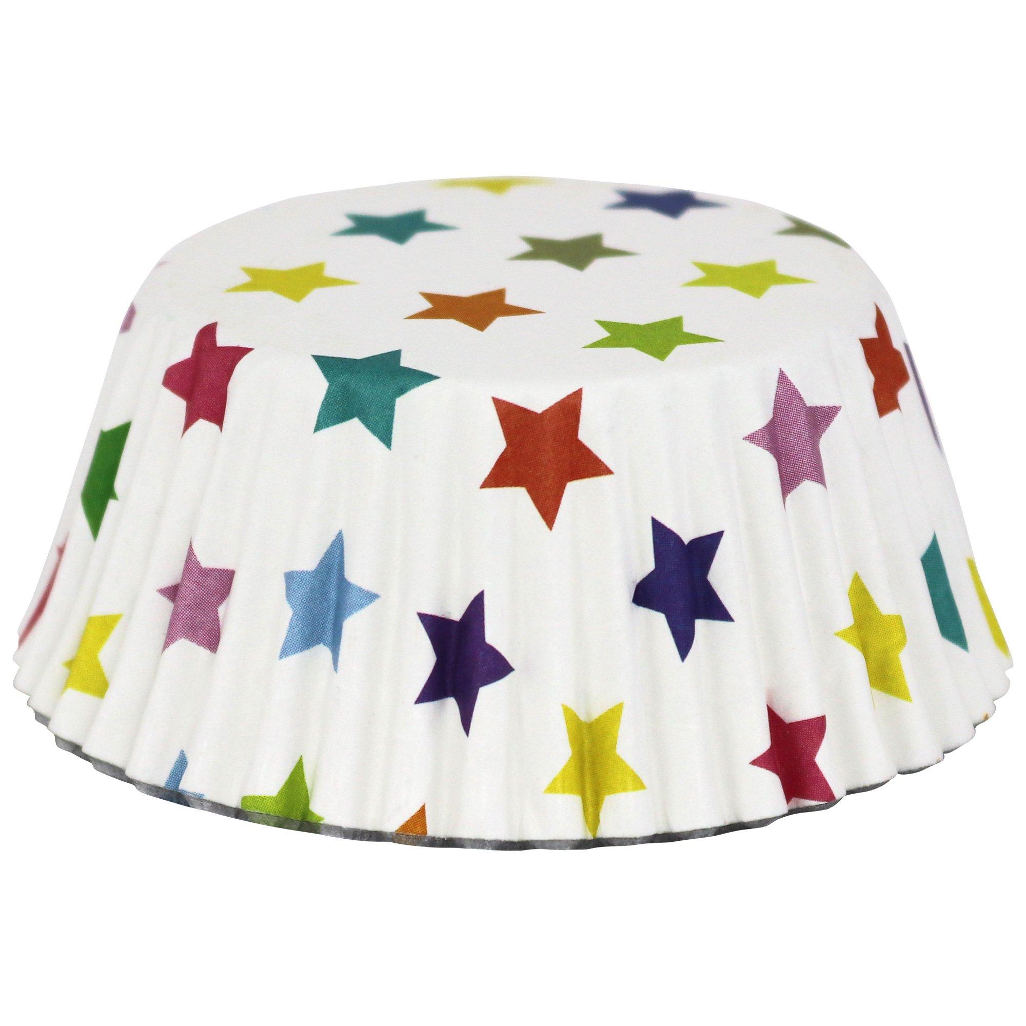 PME Multicolor Stars Foil-Lined Cupcake Cases, 2in, 30ct