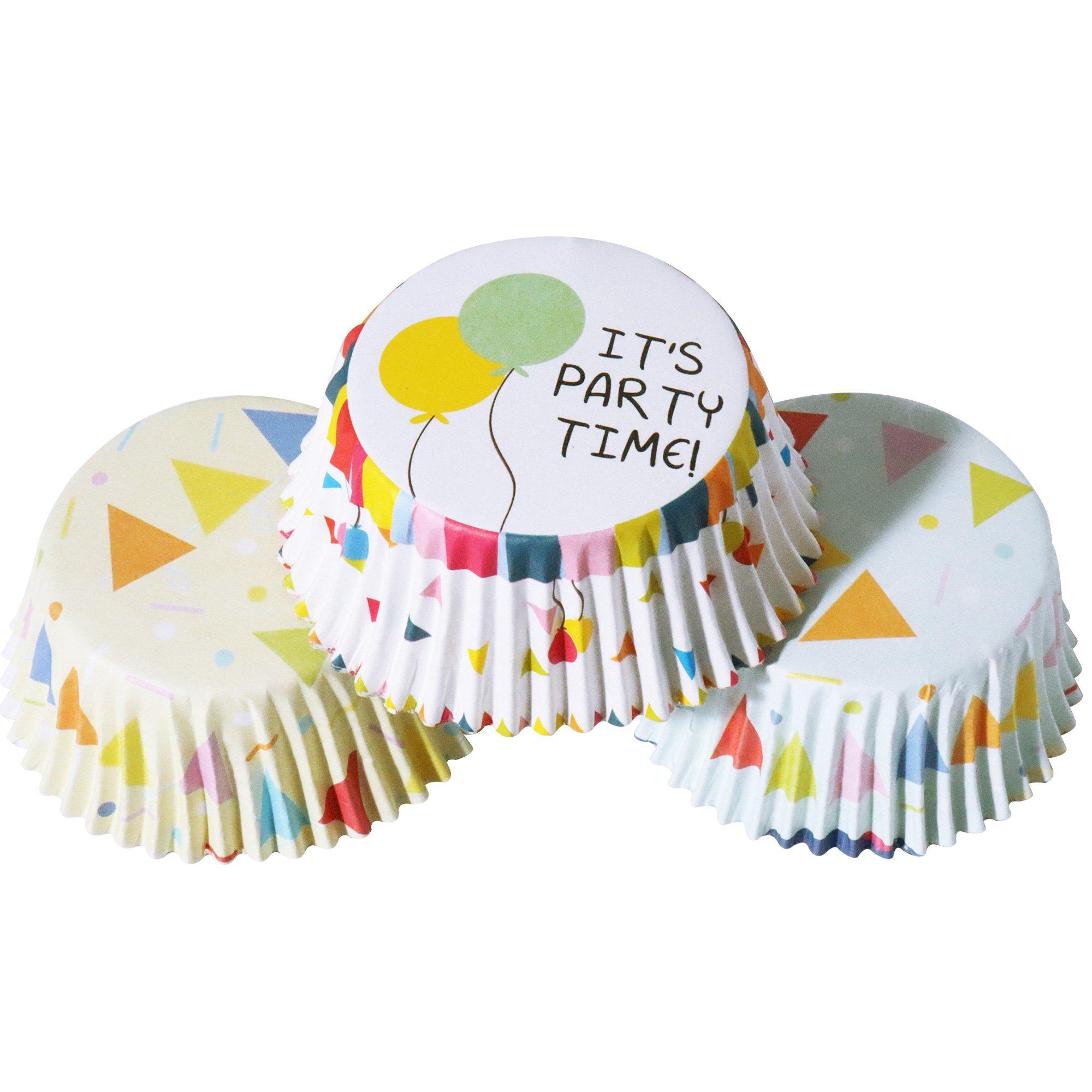 PME Party Time Foil-Lined Cupcake Cases, 2in, 60ct