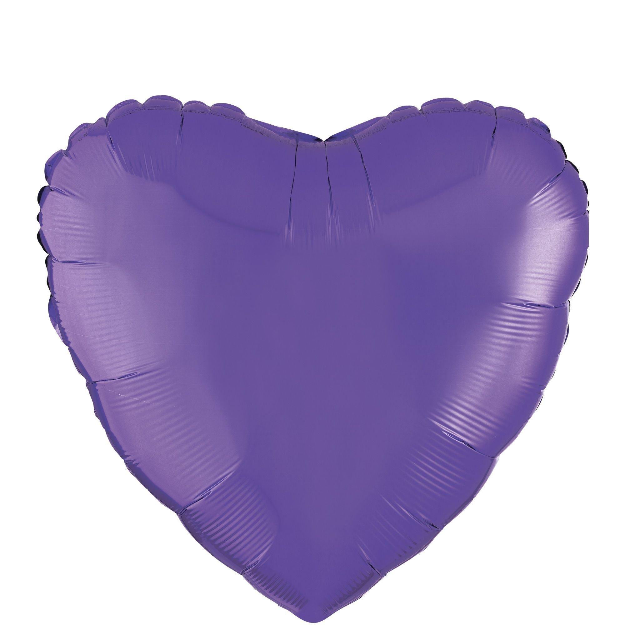 Lavender & Purple Heart Foil Balloon Bouquet, 12pc