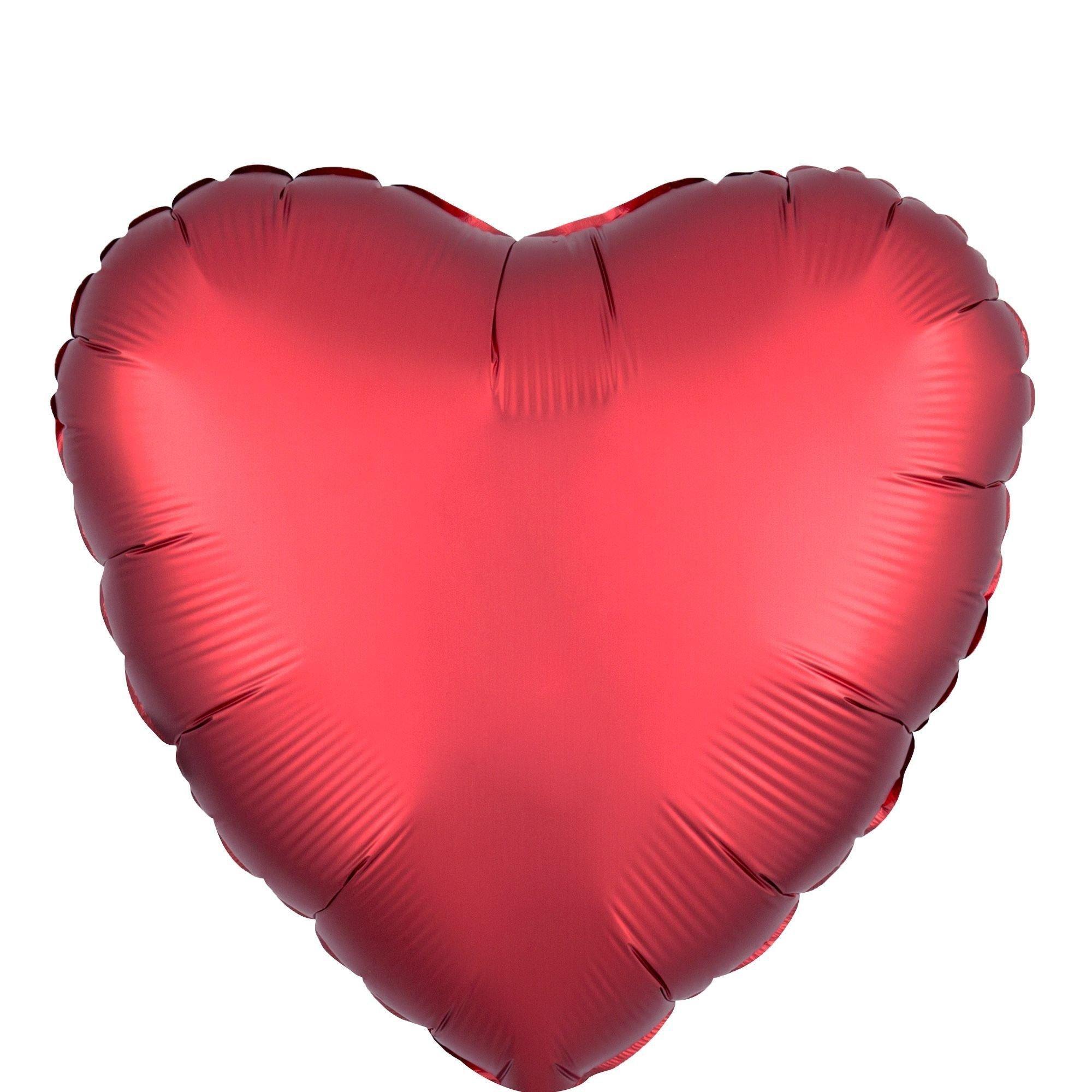 Satin Pink & Red Heart Foil Balloon Bouquet, 12pc