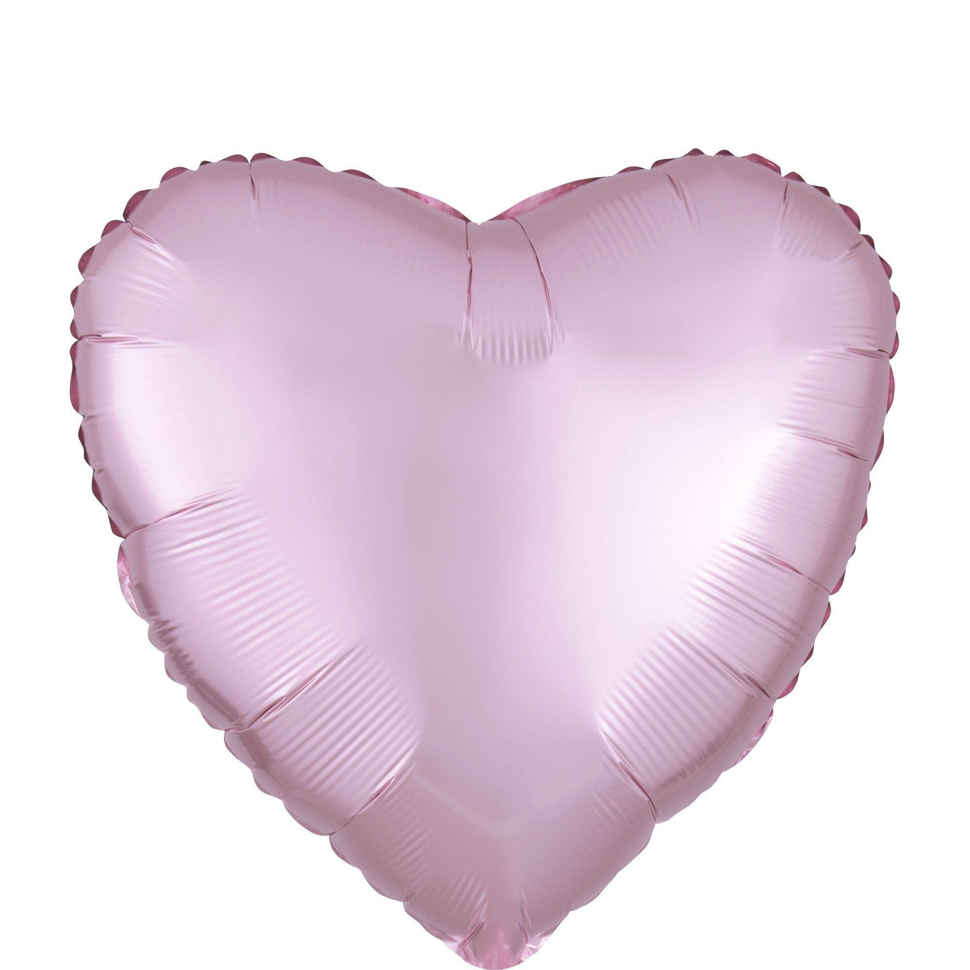 Satin Navy, Pink & Gold Heart Foil Balloon Bouquet, 12pc