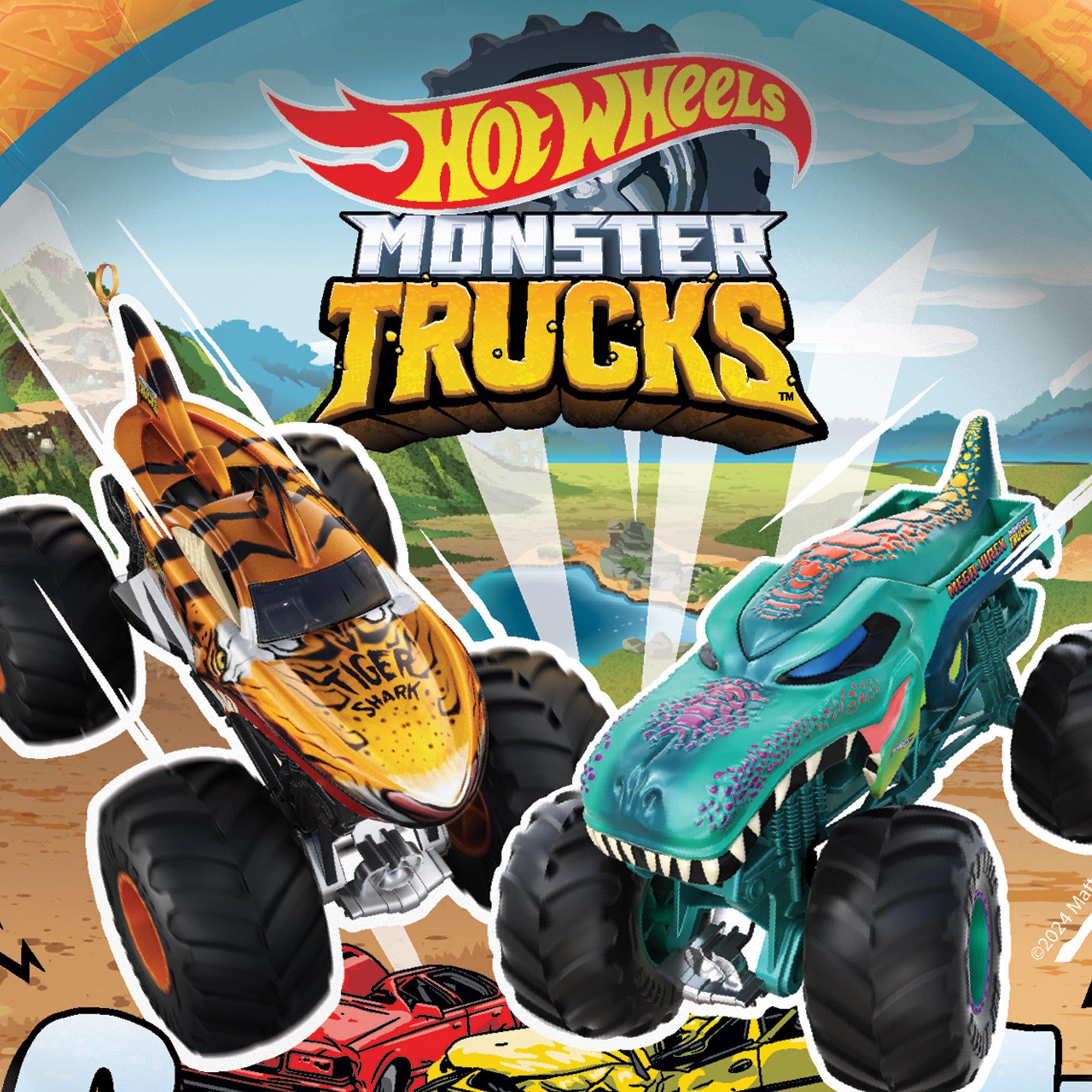 Hot Wheels Monster Trucks Paper Dessert Plates, 7in, 8ct