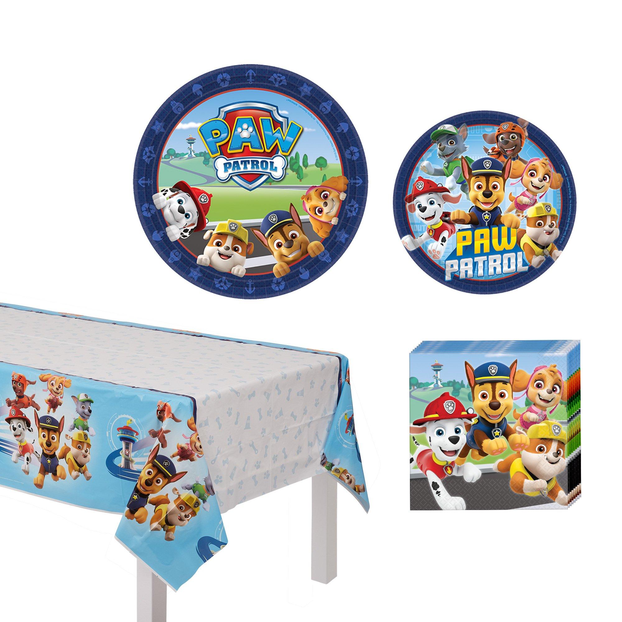PAW Patrol Party Supplies Pack for 8 Guests - Kit Includes Plates, Napkins & Table Cover