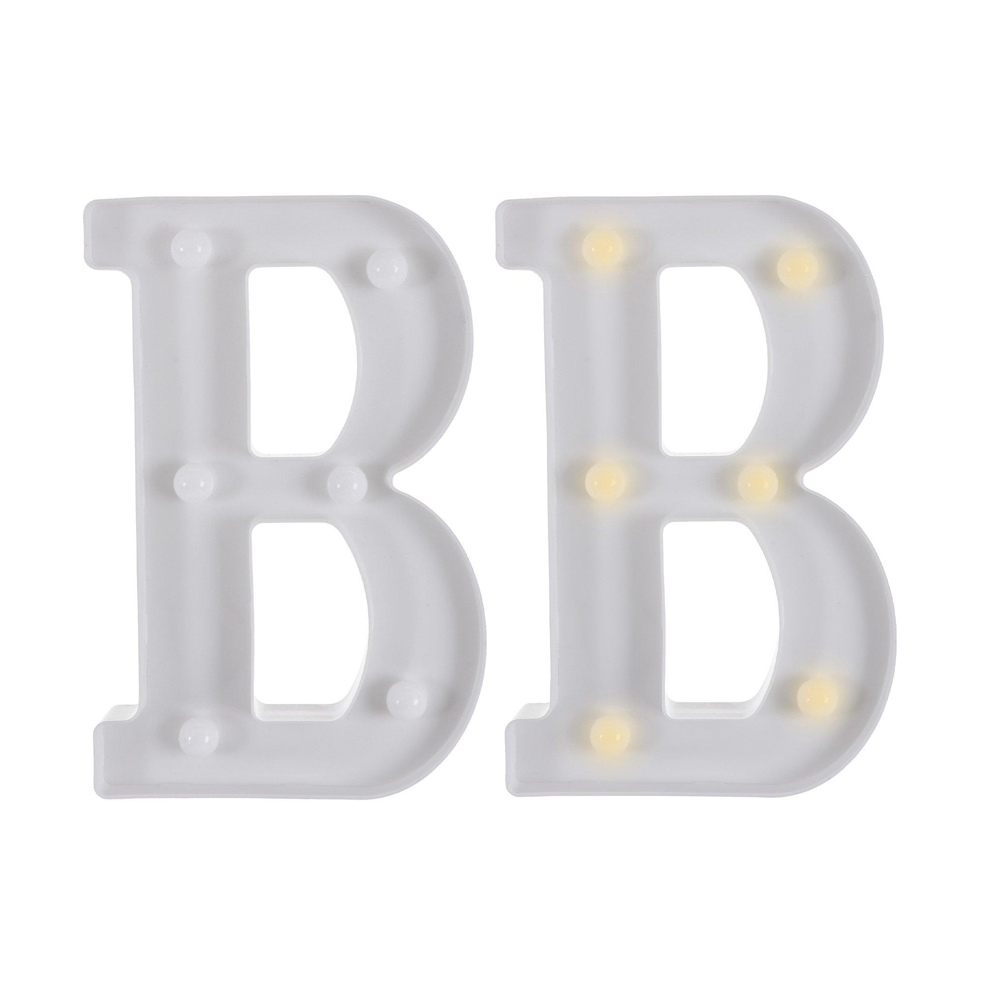 Light-Up Standing Letter B, 8.5in