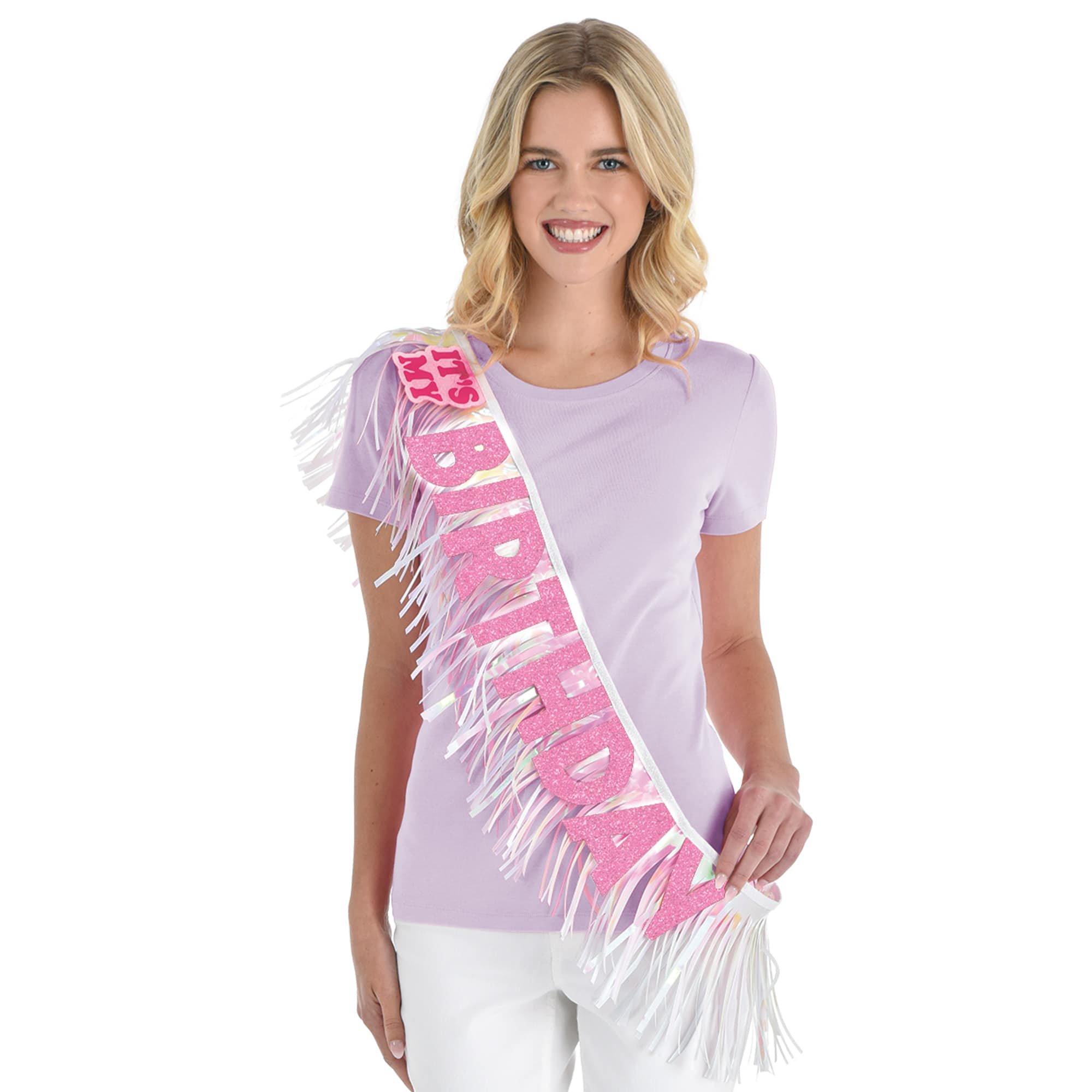 Iridescent It's My Birthday Sash