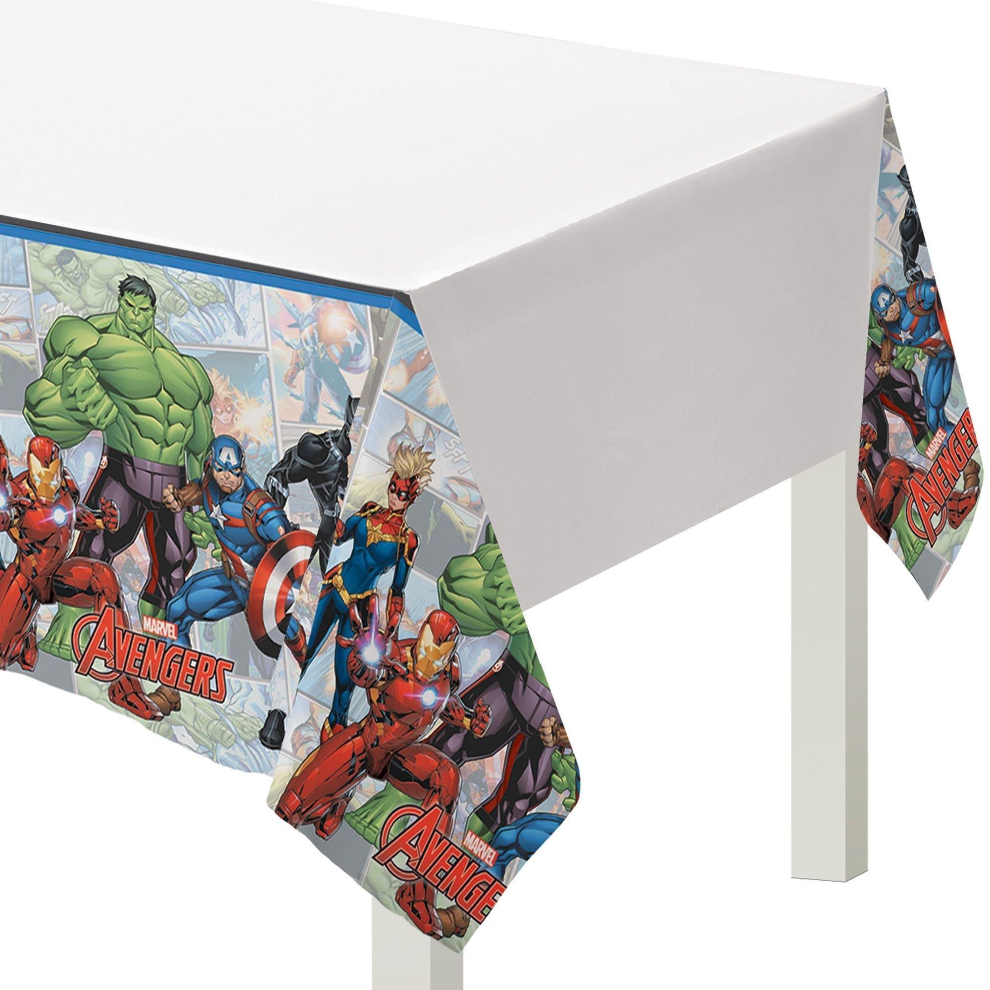 Marvel Powers Unite Birthday Party Supplies Pack for 8 Guests - Kit Includes Plates, Napkins & Table Cover