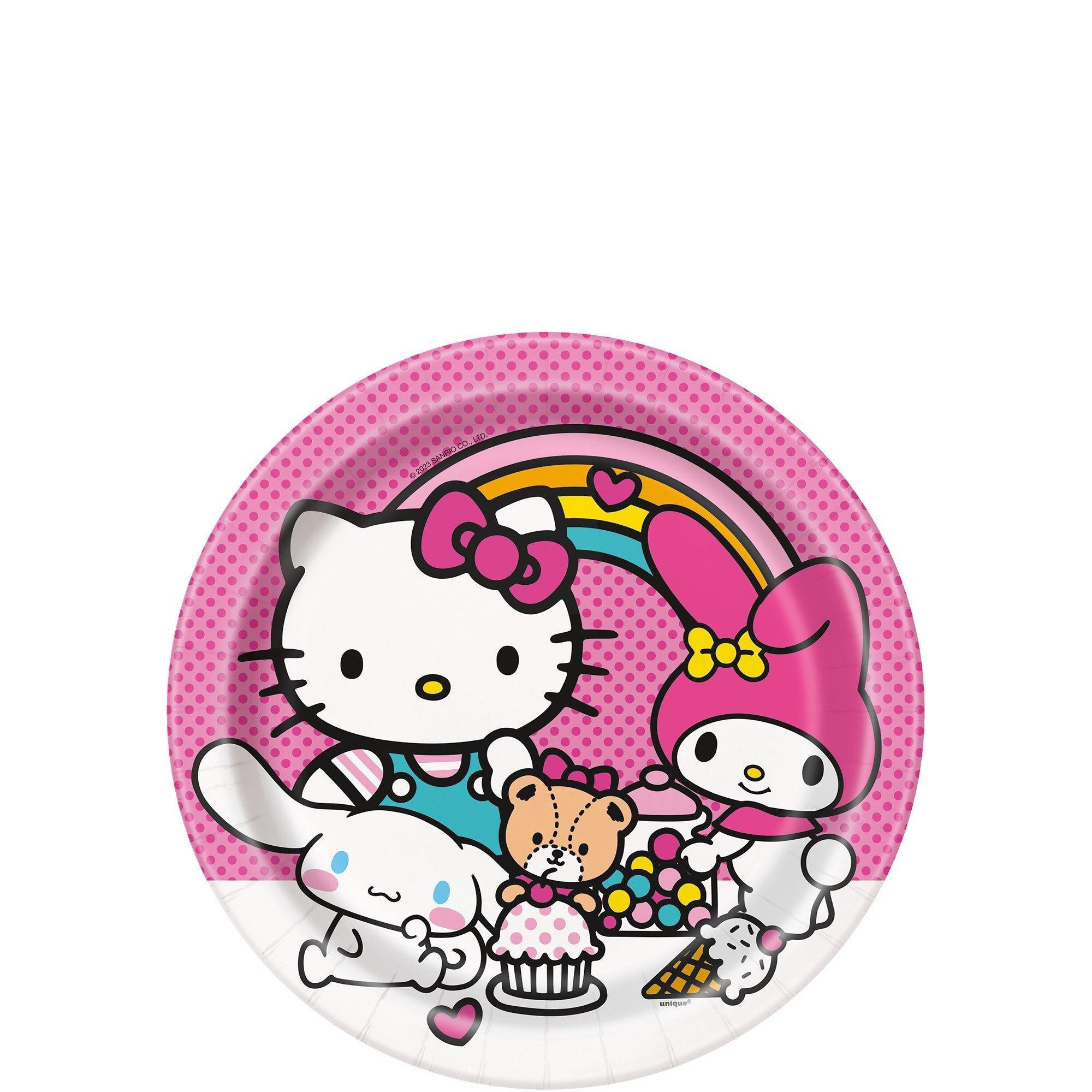 Hello Kitty and Friends Birthday Party Supplies Pack for 8 Guests - Kit Includes Plates, Napkins & Table Cover