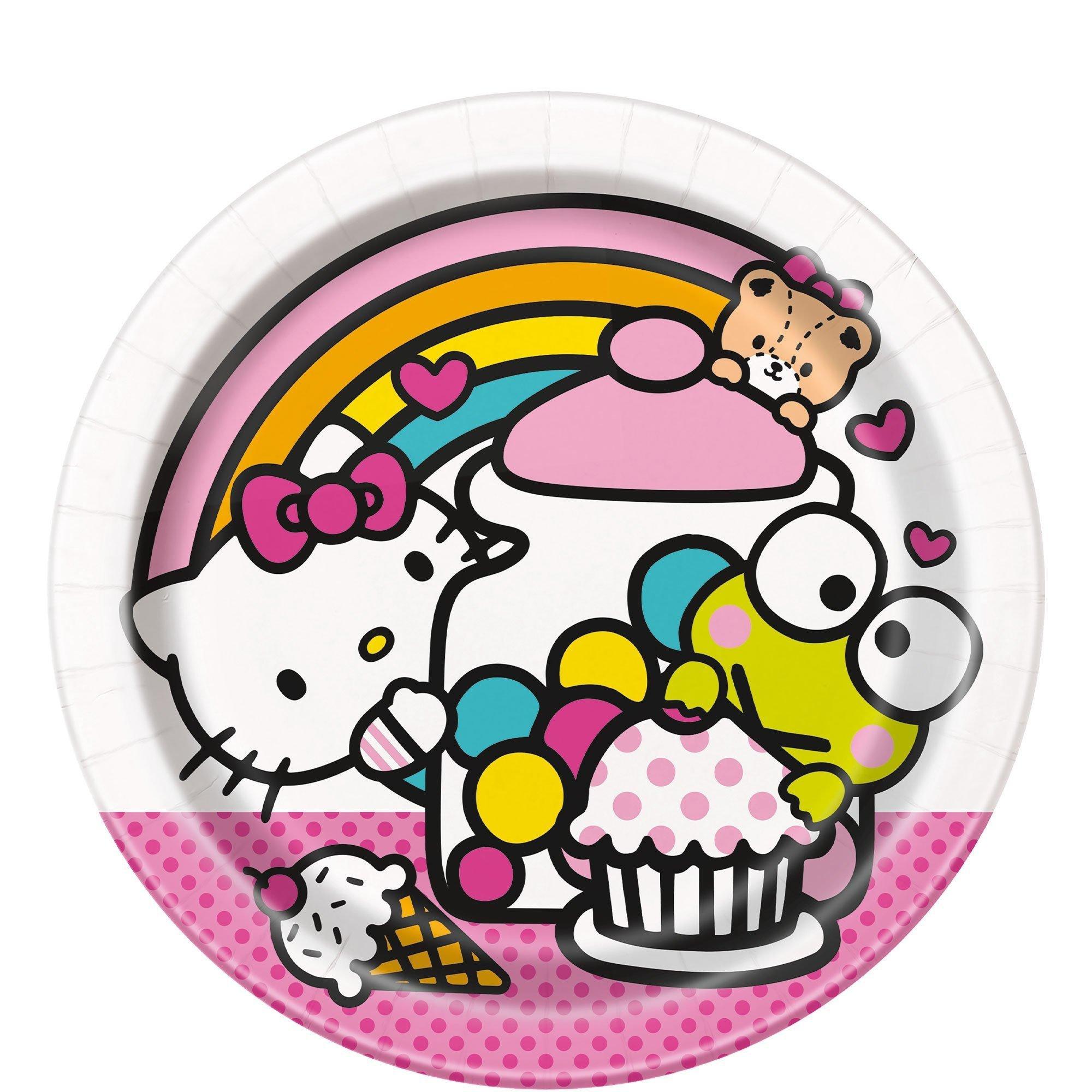 Hello Kitty and Friends Birthday Party Supplies Pack for 8 Guests - Kit Includes Plates, Napkins & Table Cover